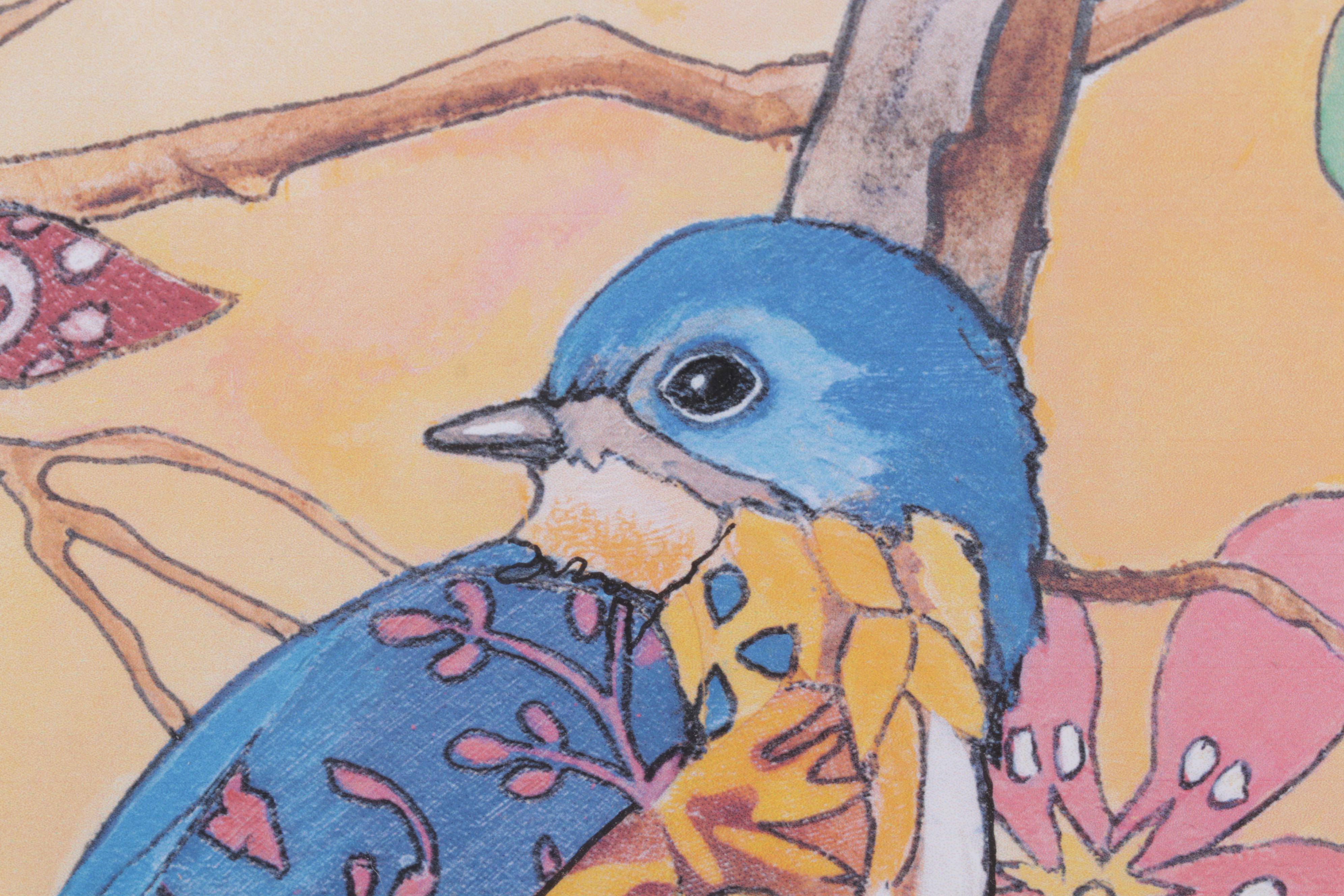 Marty Husted Giclée "Bluebird Fancy," 2015