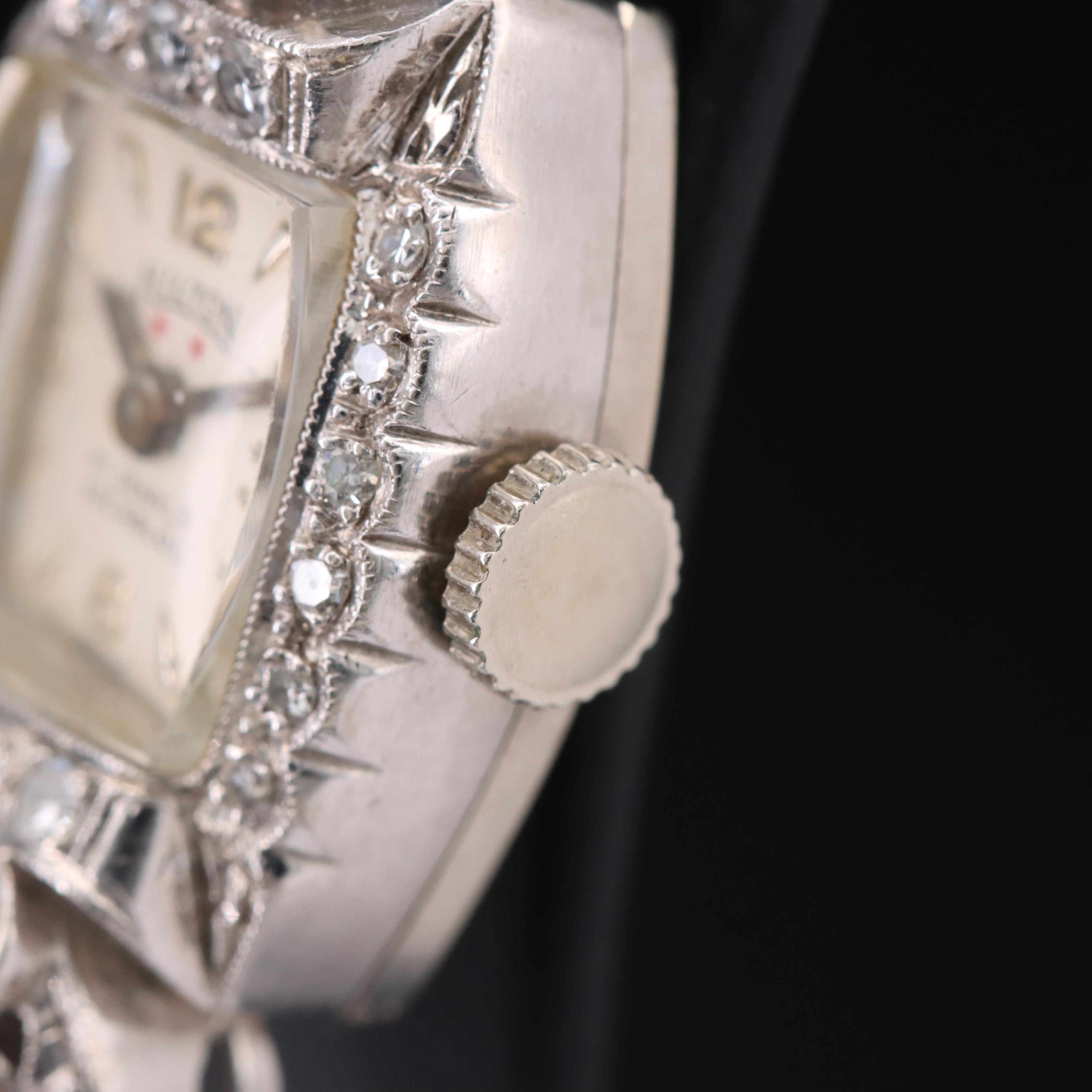 Vintage 14K Hilton Diamond Watch