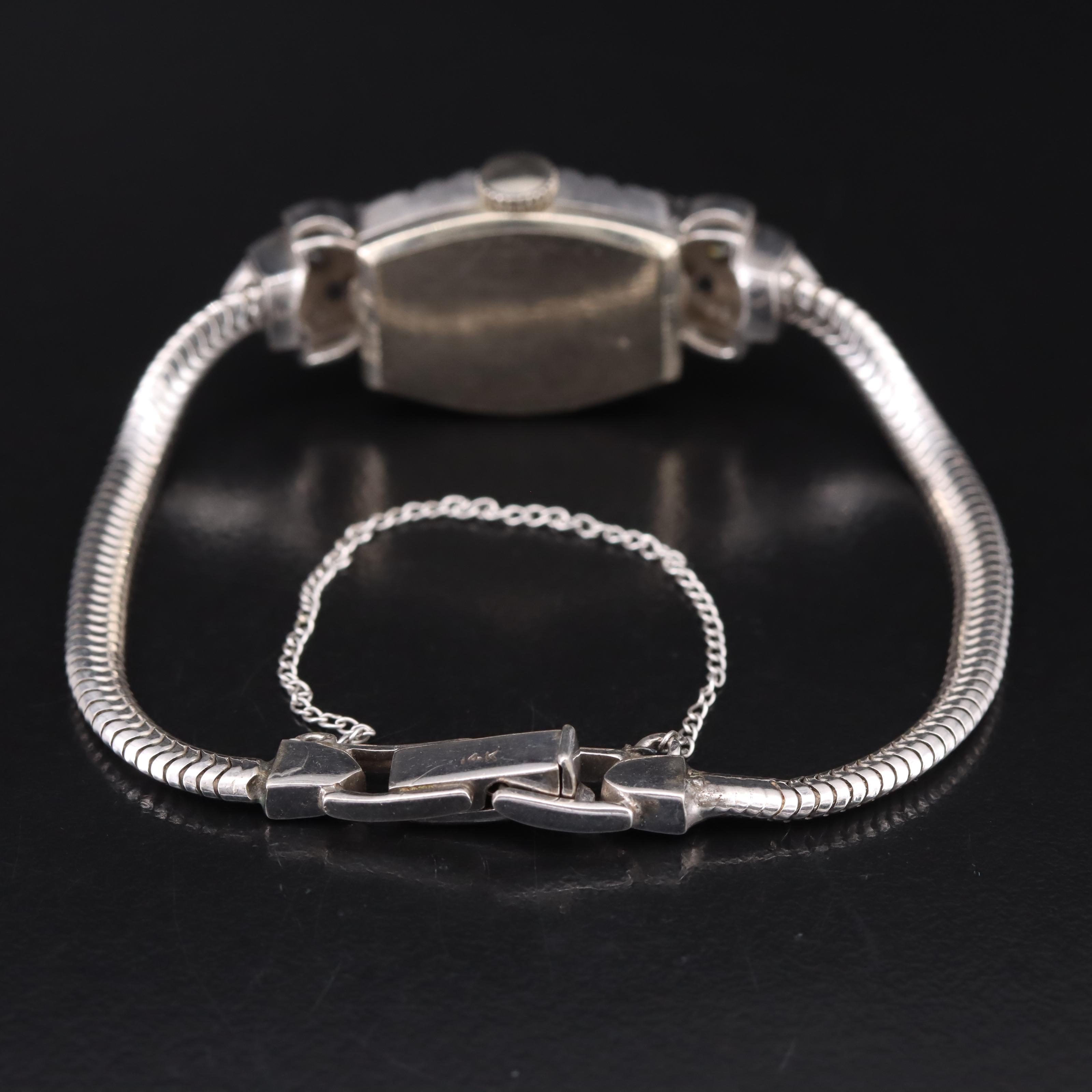 Vintage 14K Hilton Diamond Watch