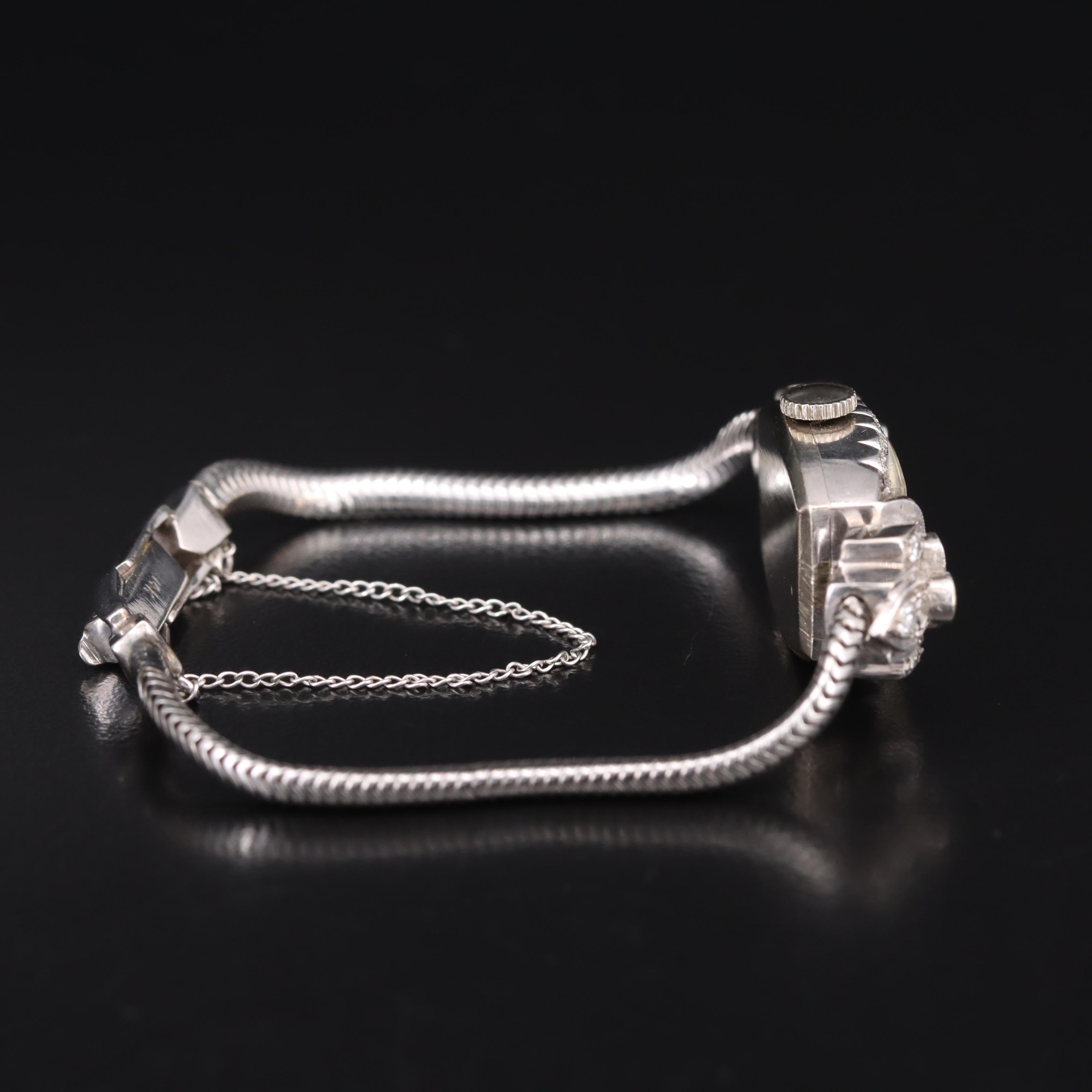 Vintage 14K Hilton Diamond Watch