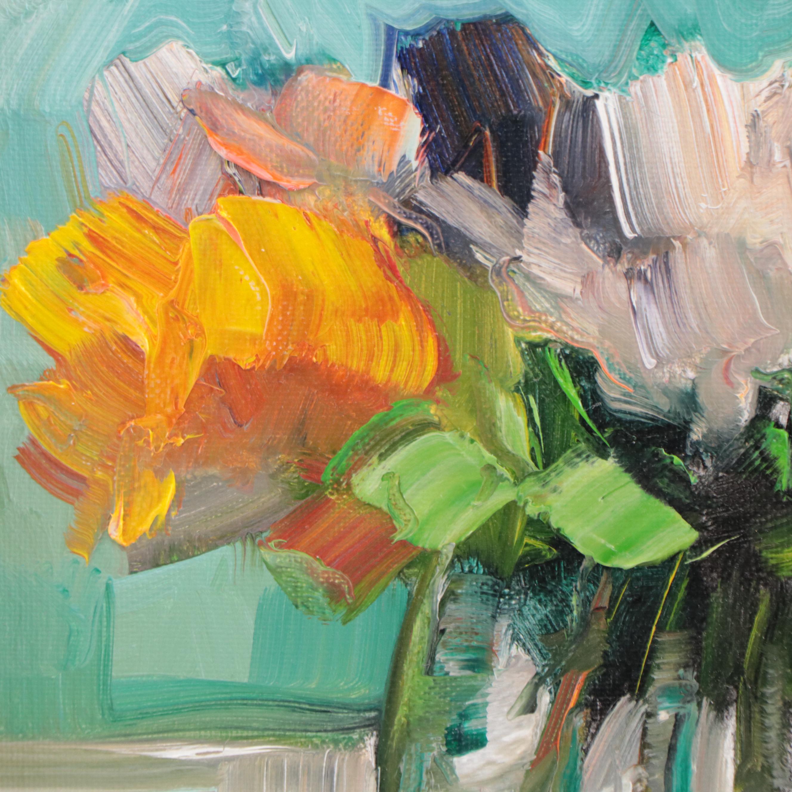 José M. Lima Floral Still Life Oil Painting, 2022