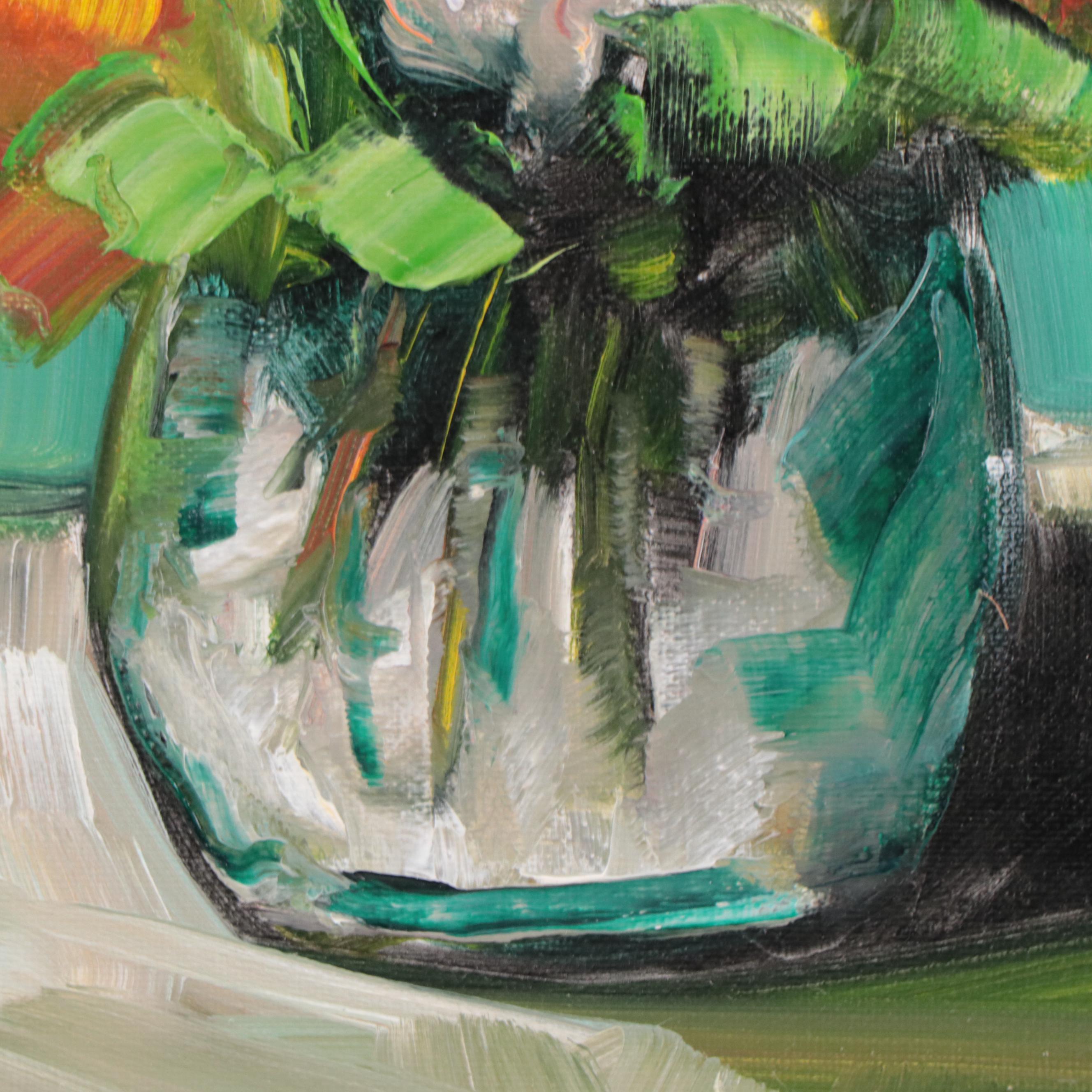 José M. Lima Floral Still Life Oil Painting, 2022