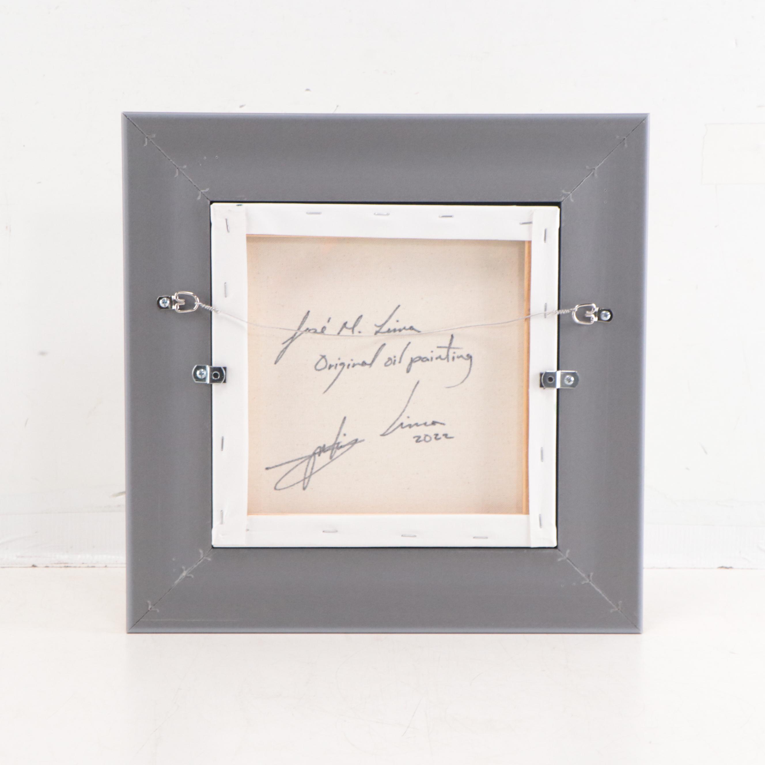 José M. Lima Floral Still Life Oil Painting, 2022