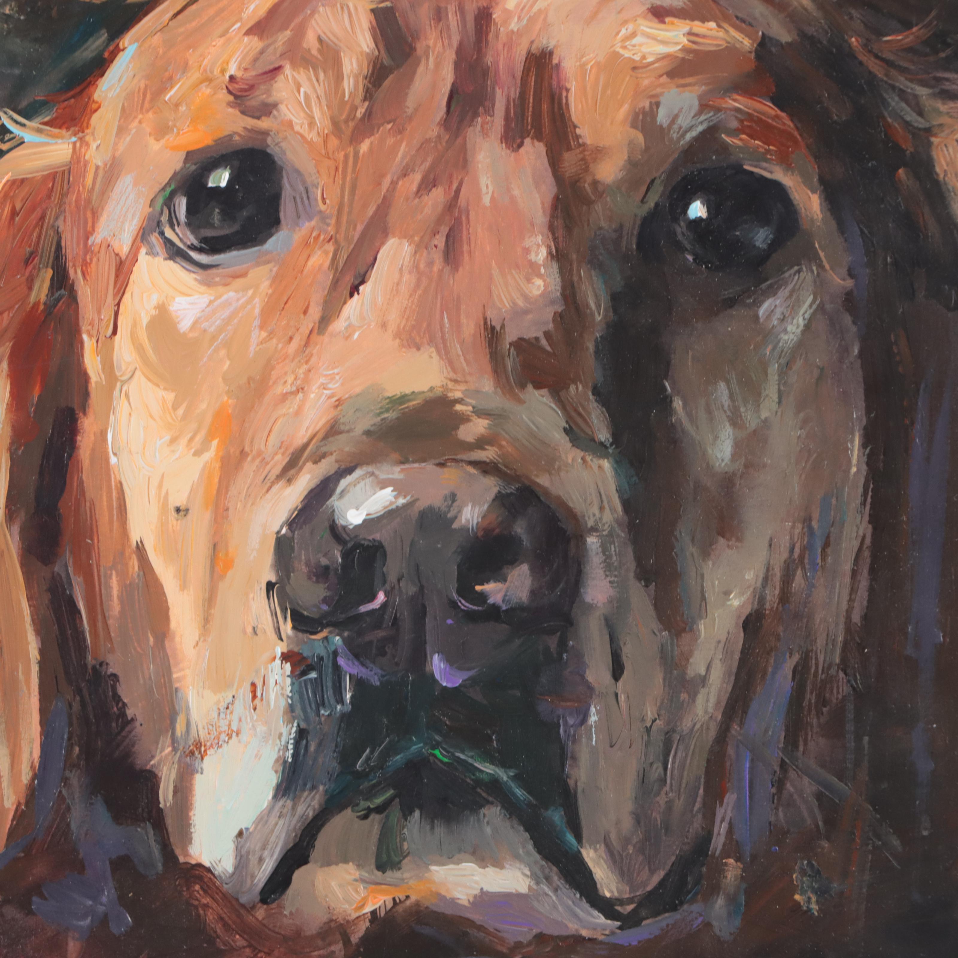 Adam Deda Oil Painting of Dog Portrait, 2021
