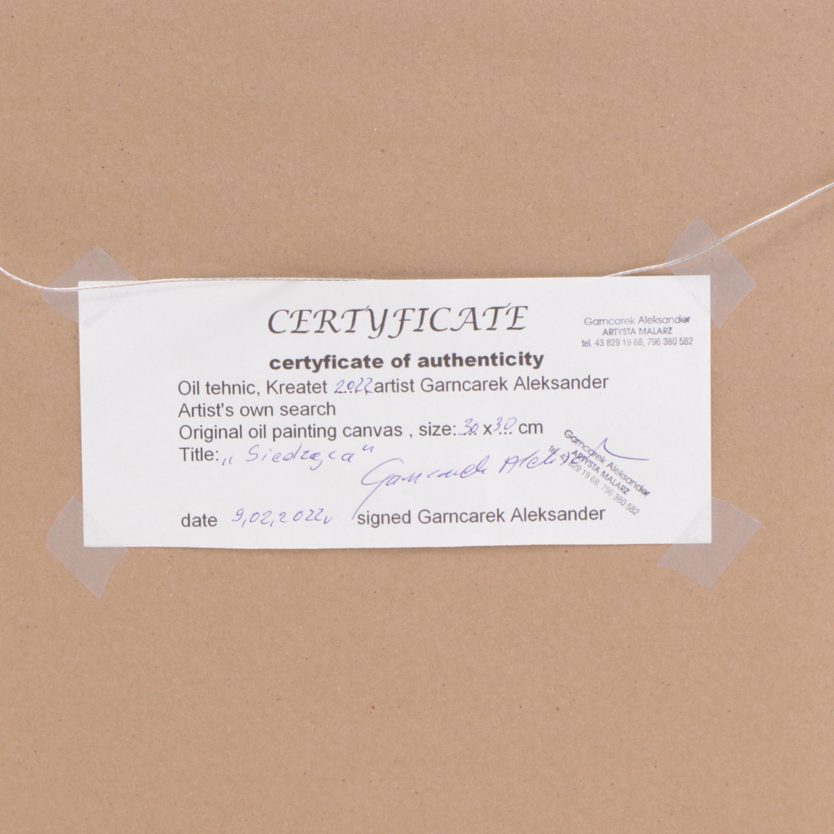 Garncarek Aleksander Oil Painting "Siedząca," 2022