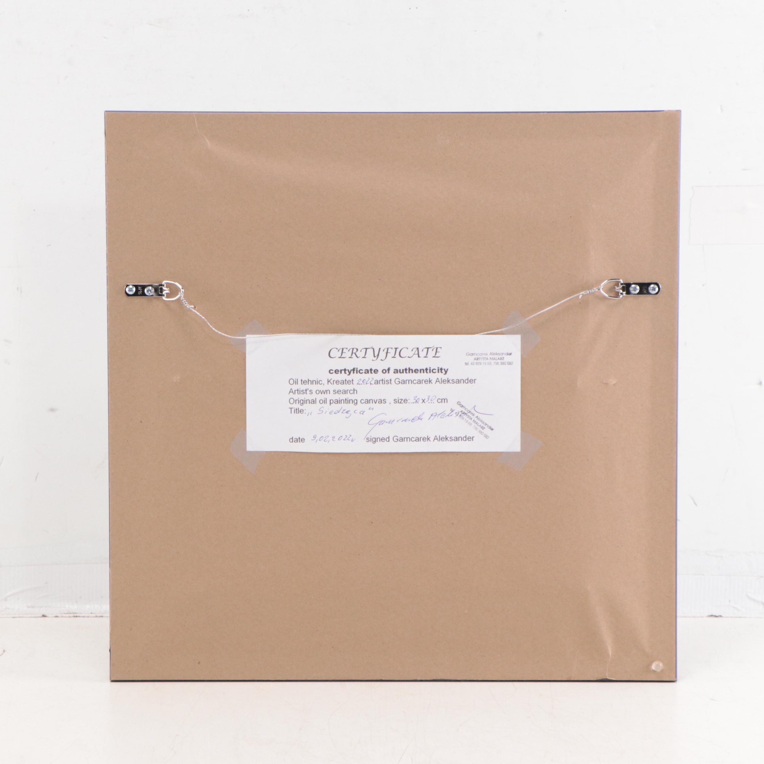 Garncarek Aleksander Oil Painting "Siedząca," 2022