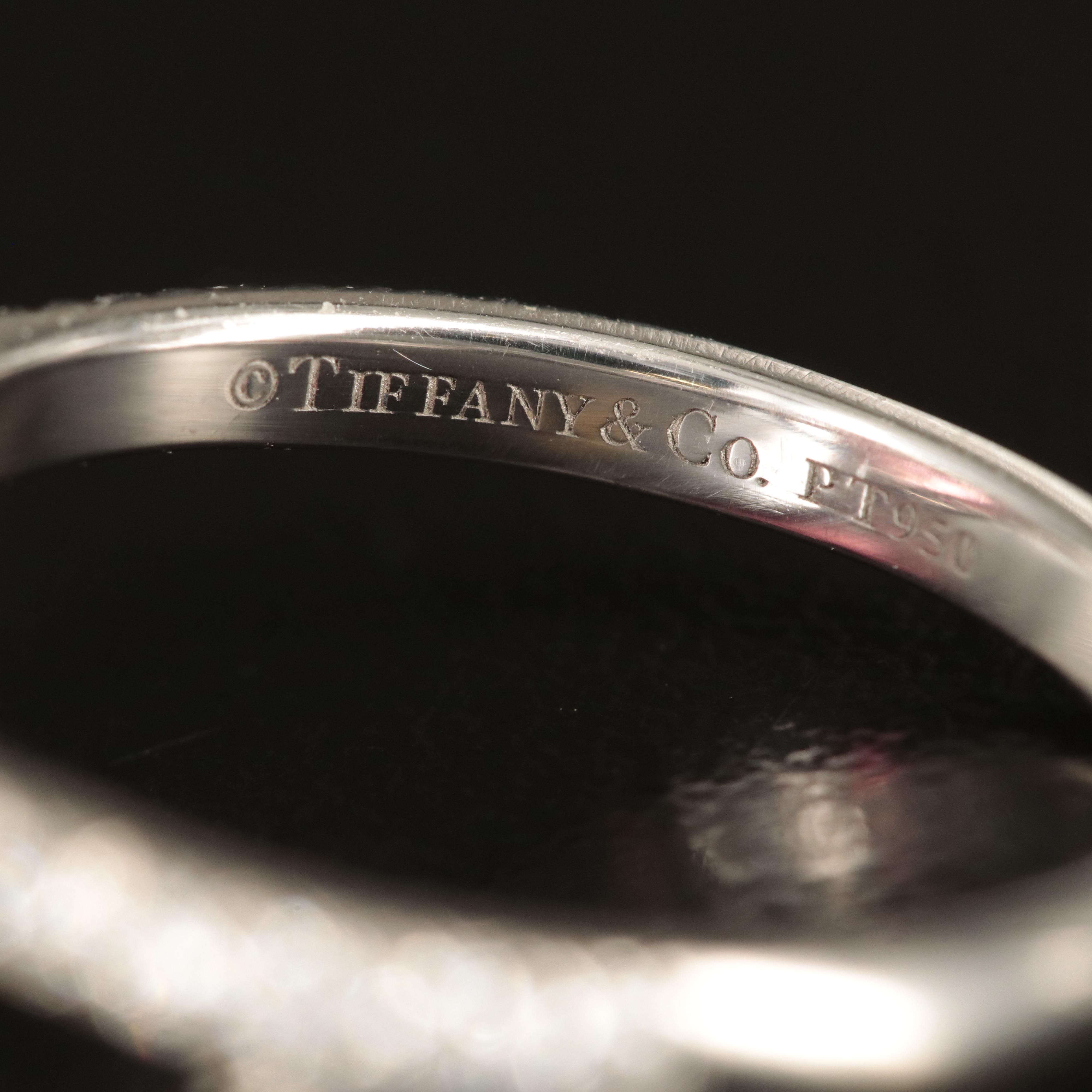 Tiffany & Co. "Soleste" Platinum 12.30 CT Tourmaline and Diamond Ring