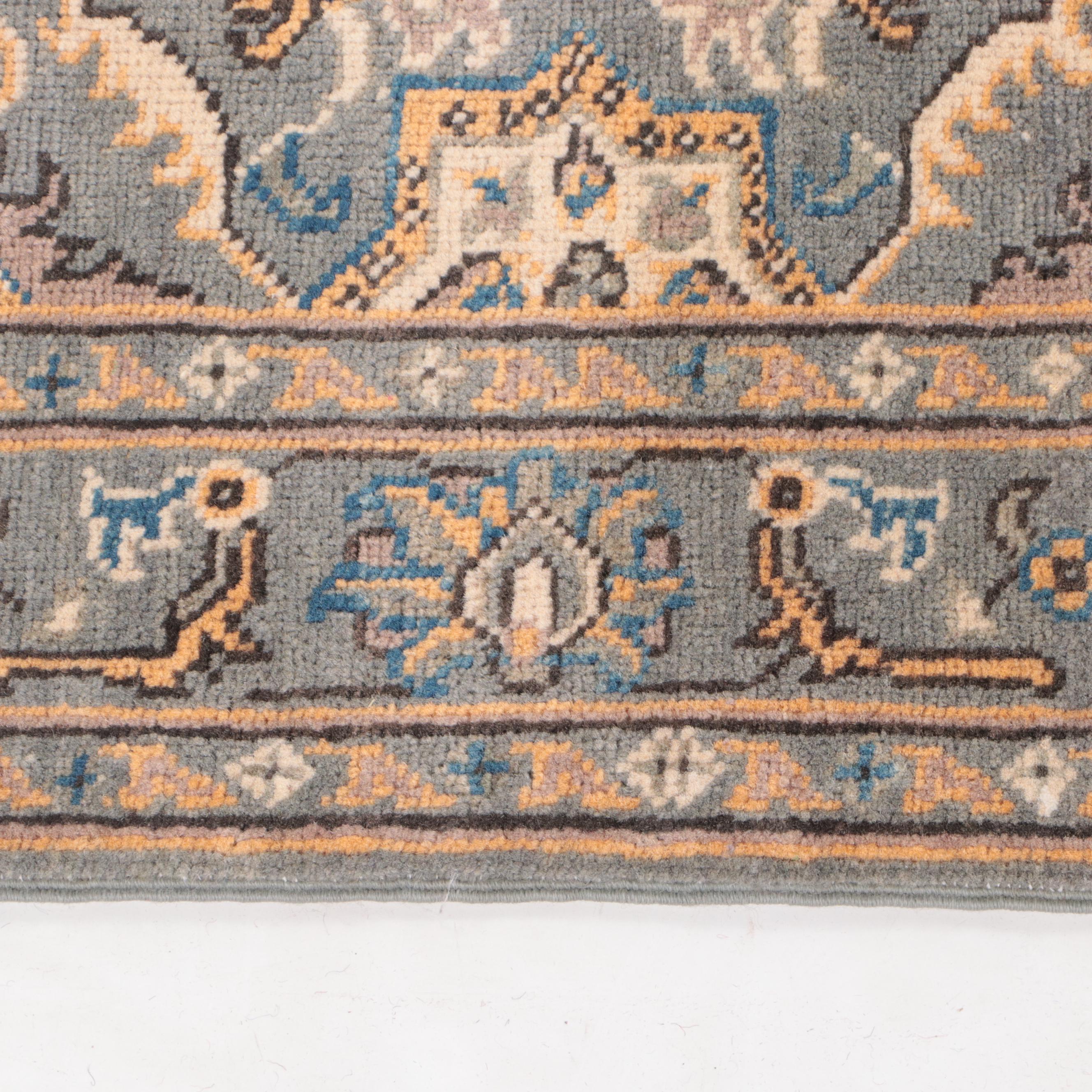3'2 x 4'10 Hand-Knotted Indo-Persian Heriz Serapi Accent Rug