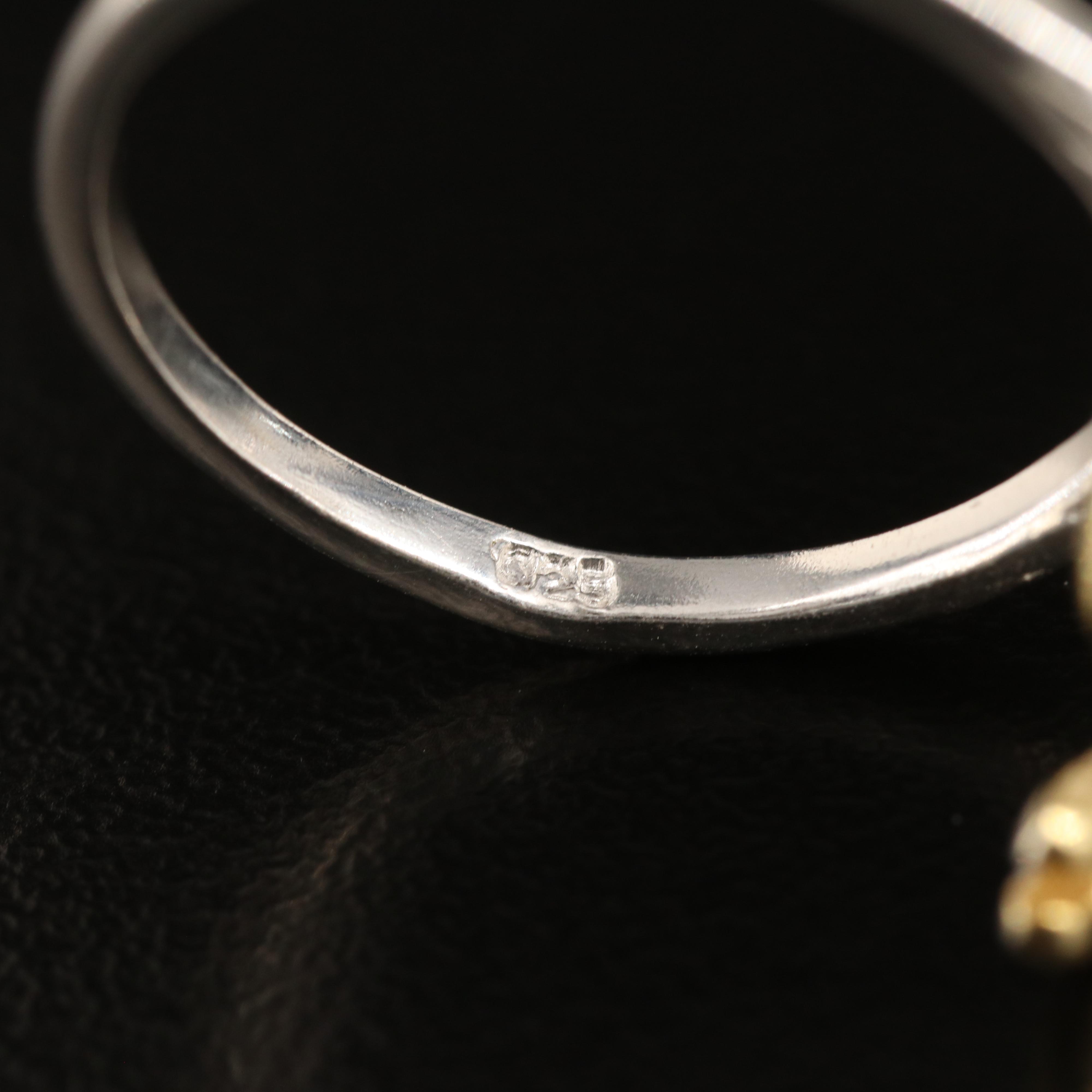 Sterling Opal and Sapphire Lobster Ring