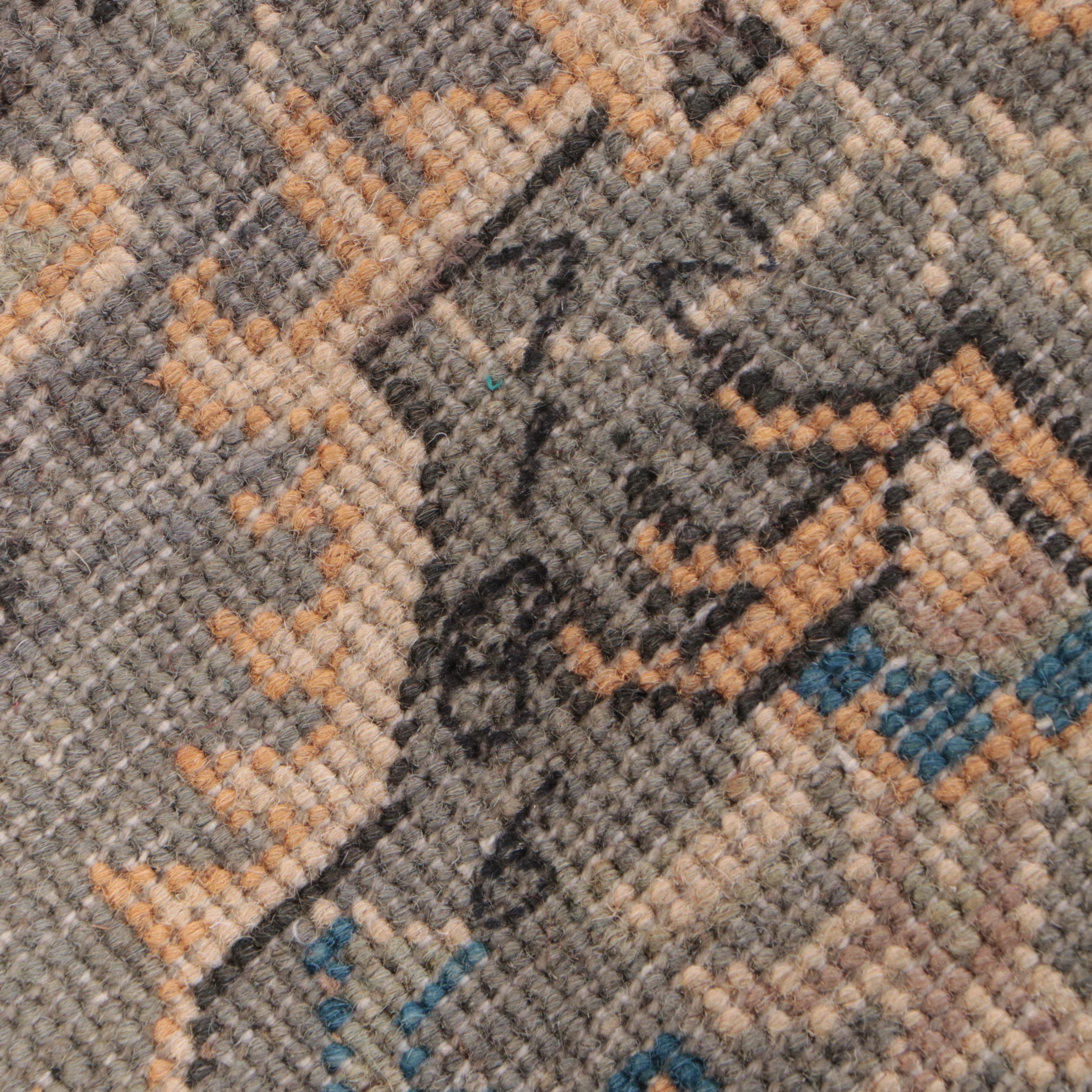 3'2 x 4'10 Hand-Knotted Indo-Persian Heriz Serapi Accent Rug