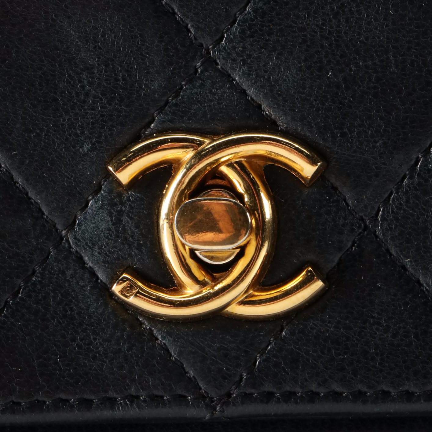 Chanel Quilted Leather Flap Shoulder Bag with Interwoven Chain Strap