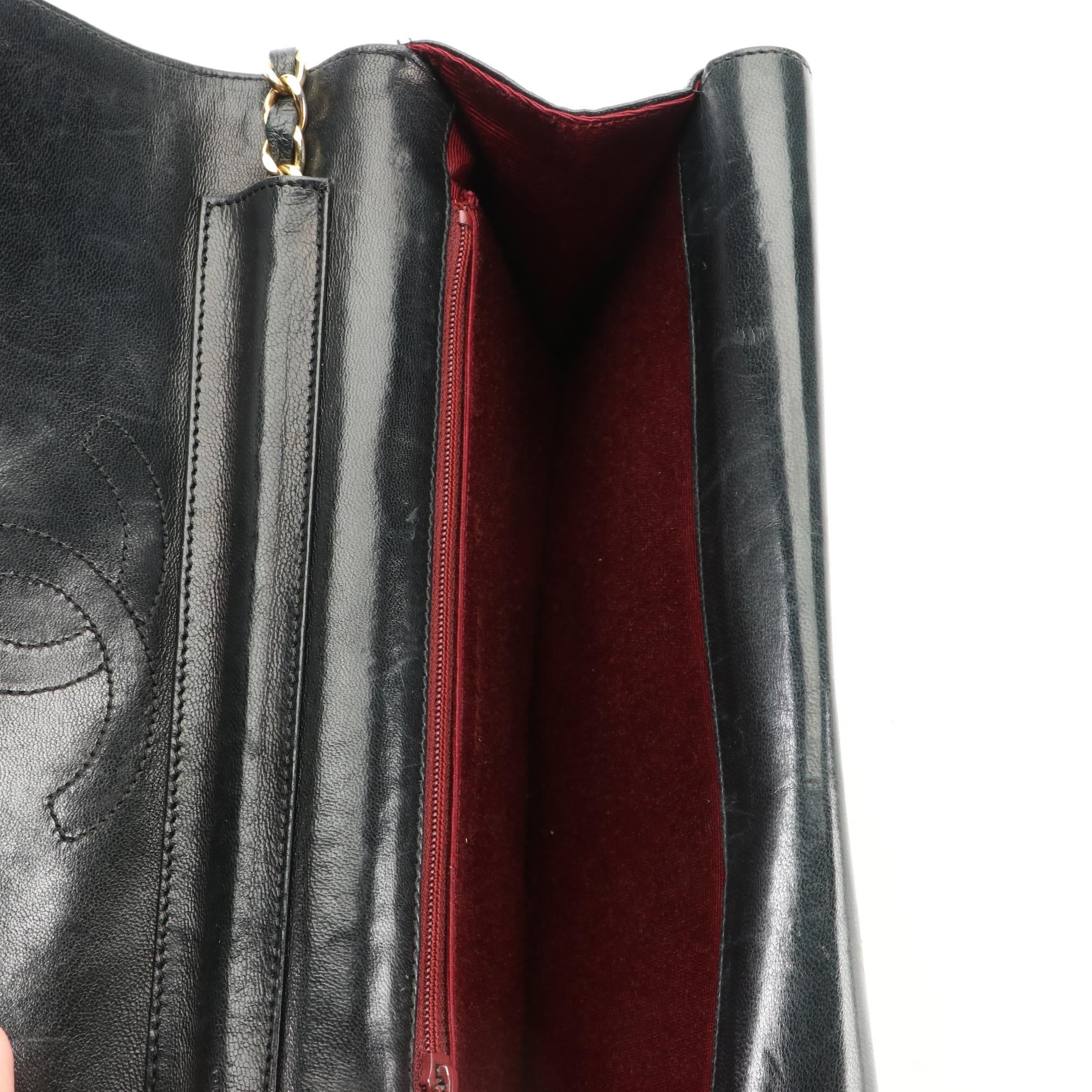 Chanel Quilted Leather Flap Shoulder Bag with Interwoven Chain Strap