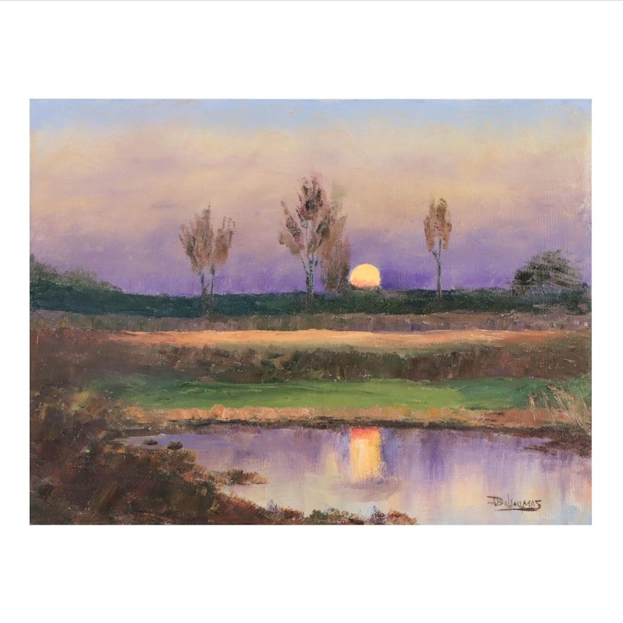 James Baldoumas Oil Painting "Moonrise," 2023