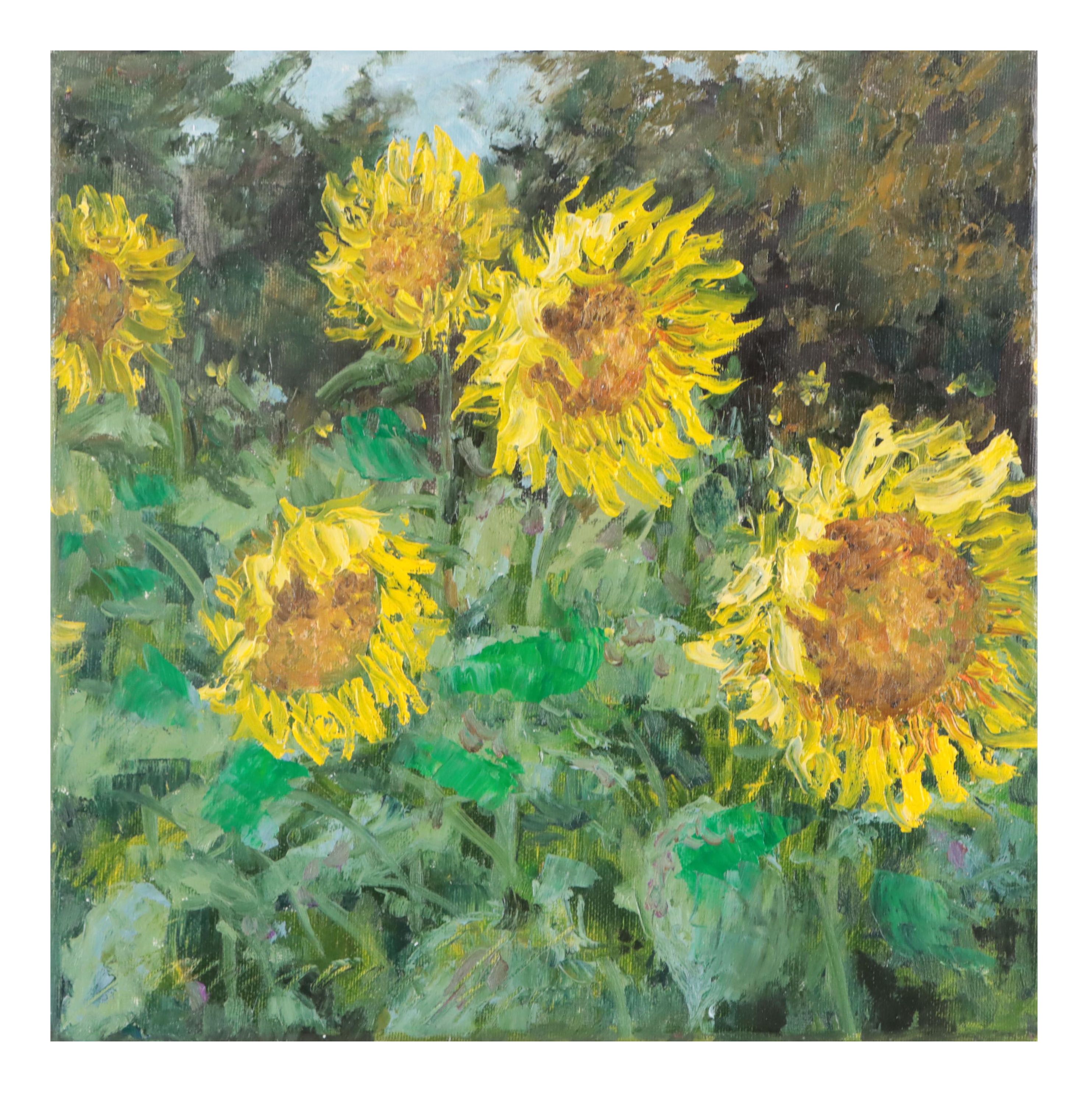 Garncarek Aleksander Oil Painting "Słoneczniki," 2023