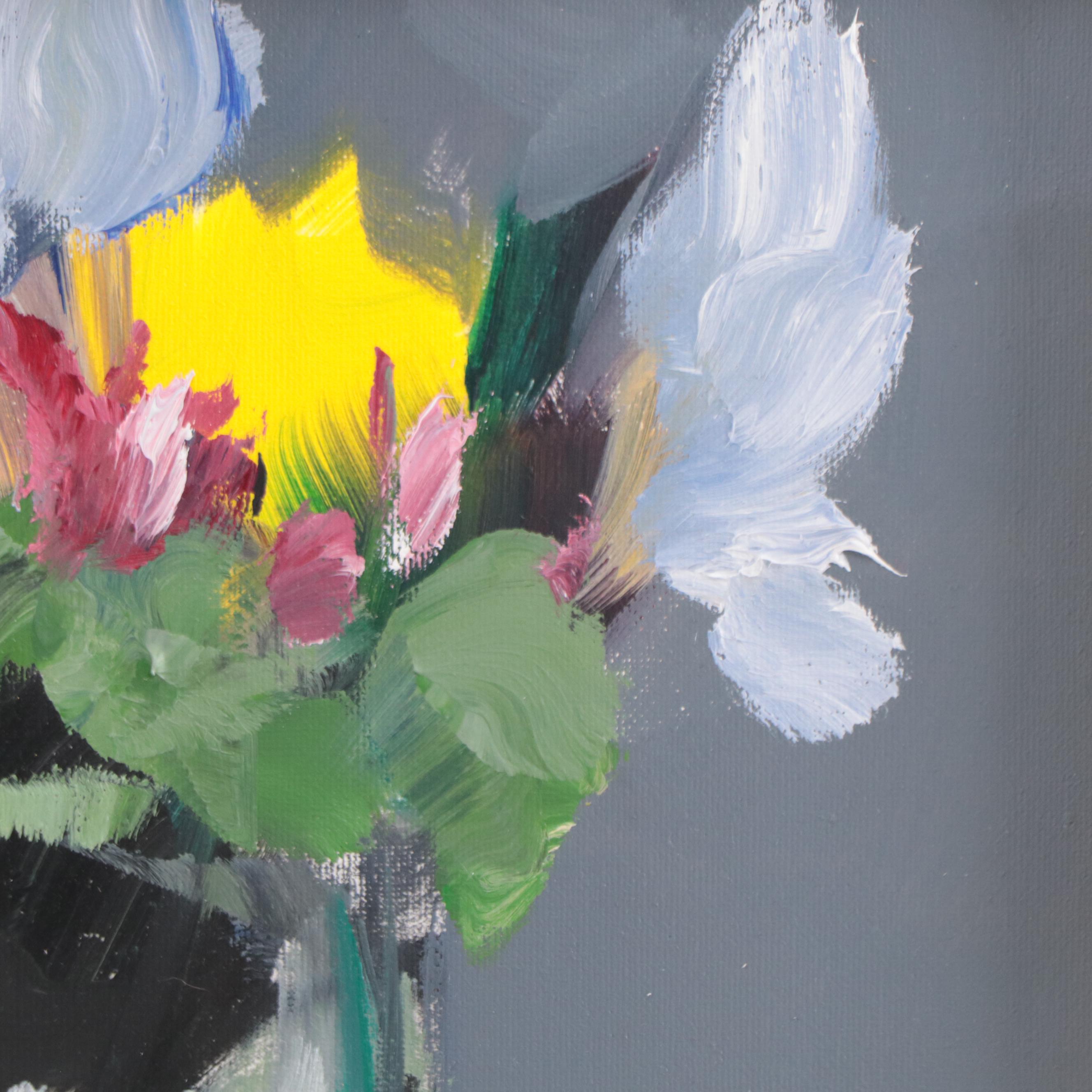 José M. Lima Floral Still Life Oil Painting, 2021