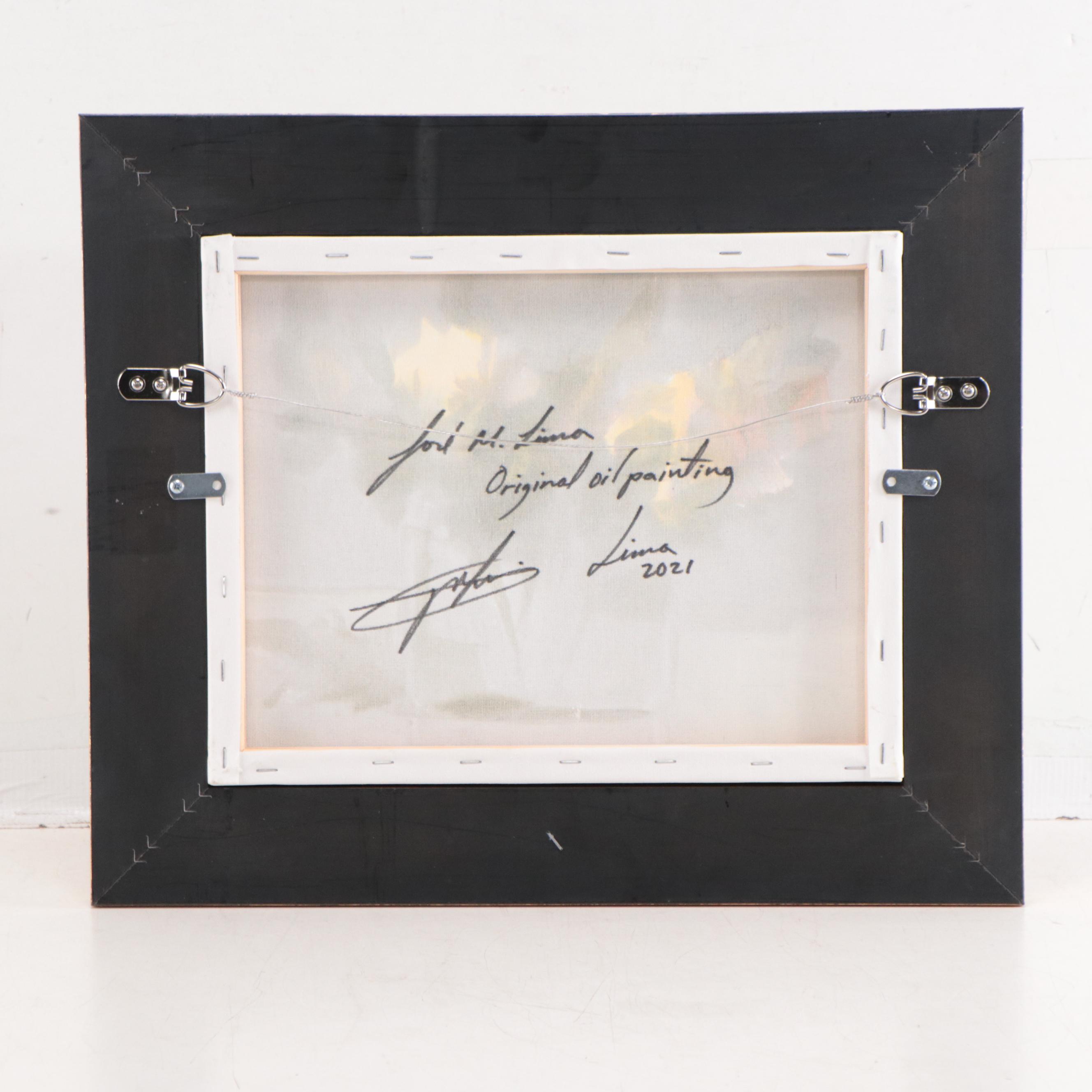 José M. Lima Floral Still Life Oil Painting, 2021