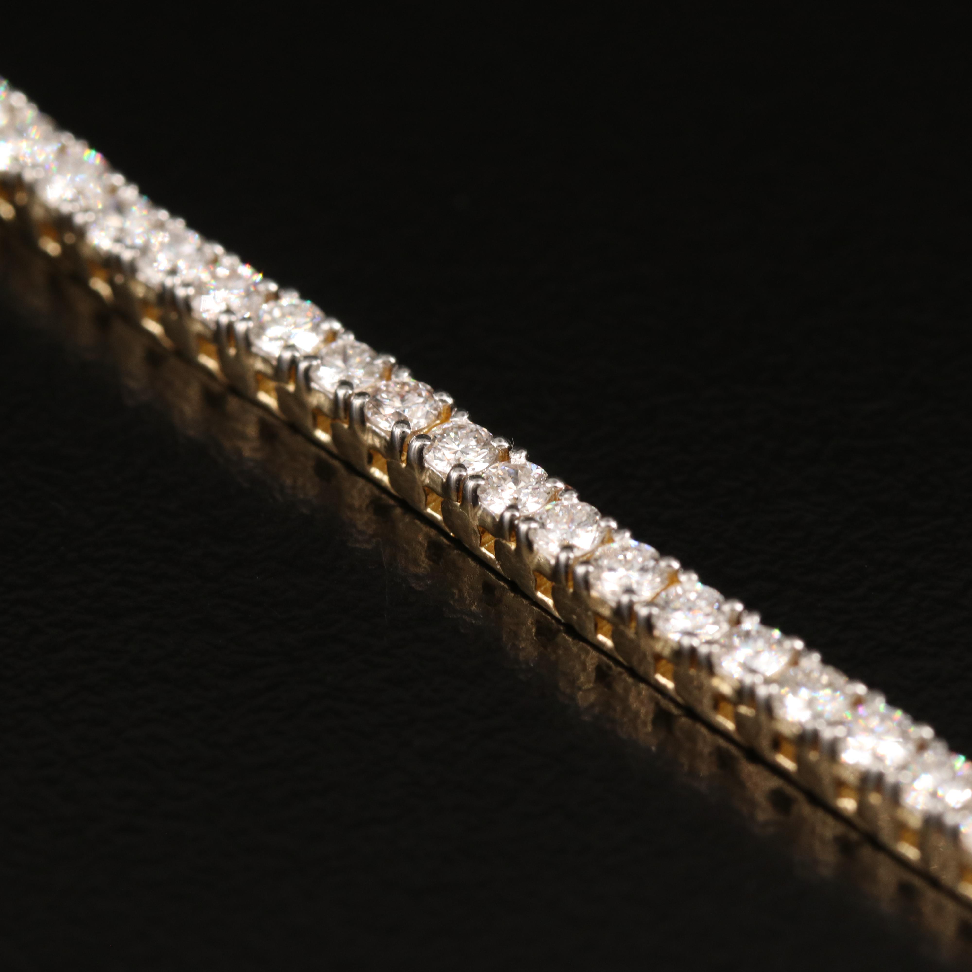 14K 3.00 CTW Lab Grown Diamond Line Bracelet with IGI Report