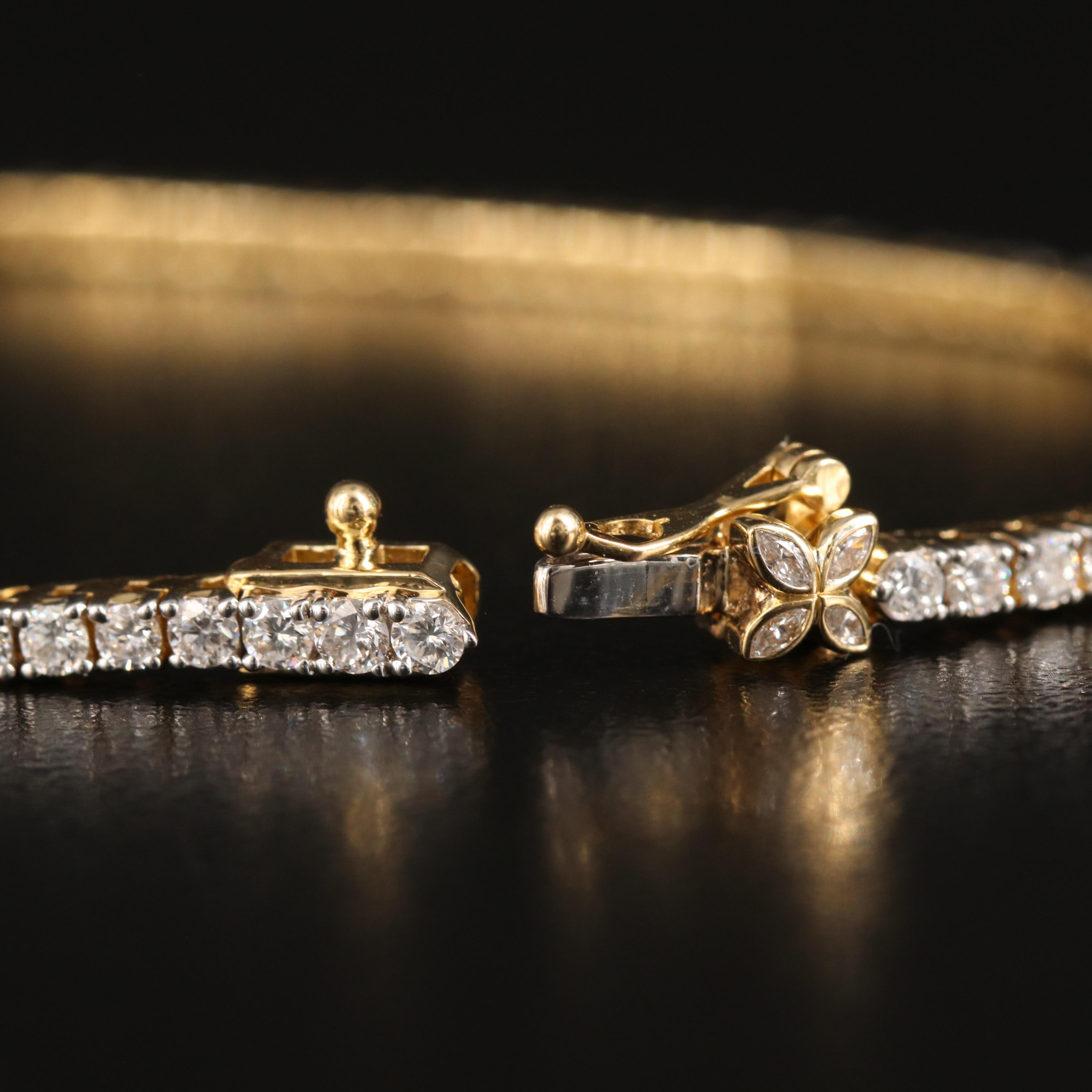 14K 3.00 CTW Lab Grown Diamond Line Bracelet with IGI Report