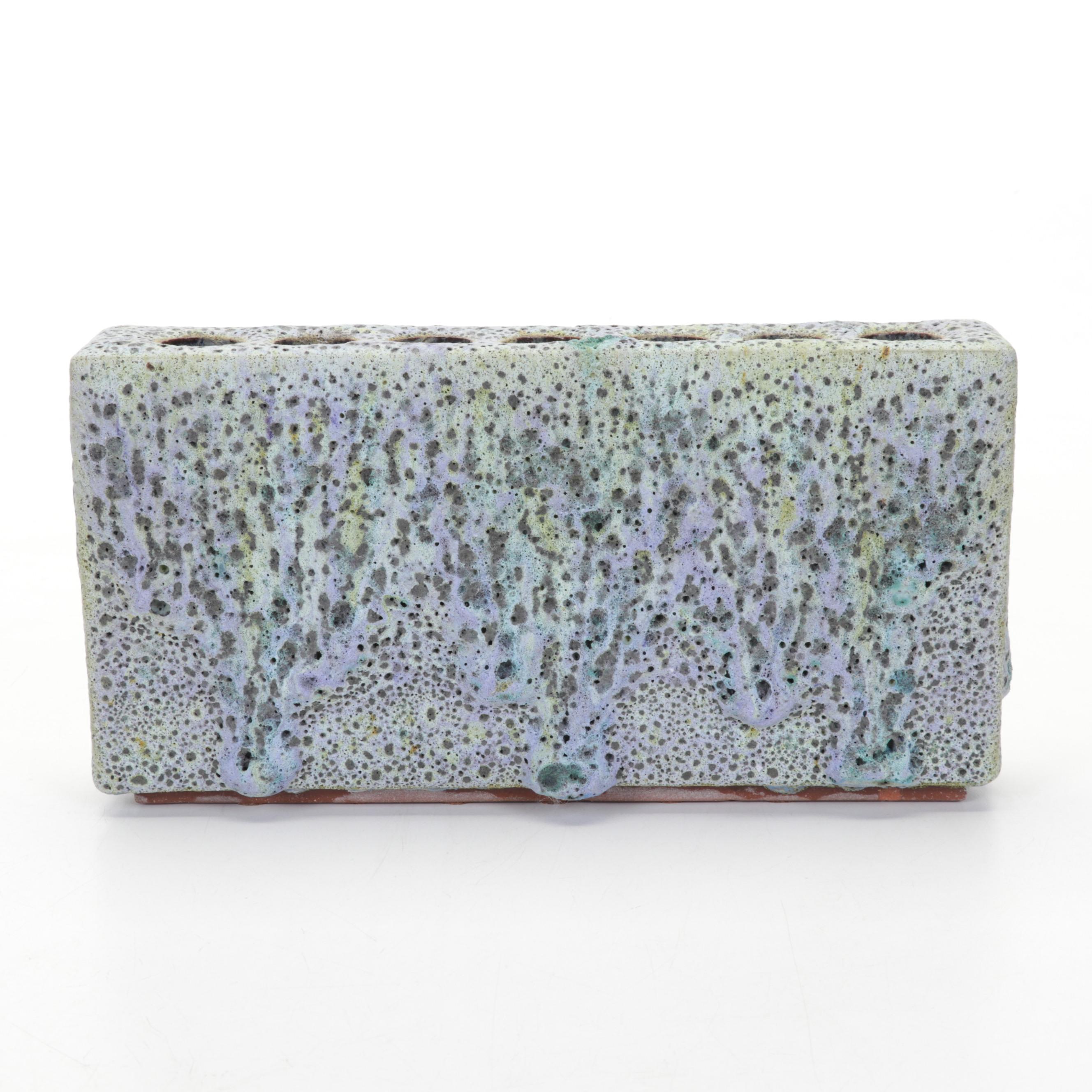 Michael Hamlin-Smith Ceramic Flower Brick, Bowl and Frog Door Knocker