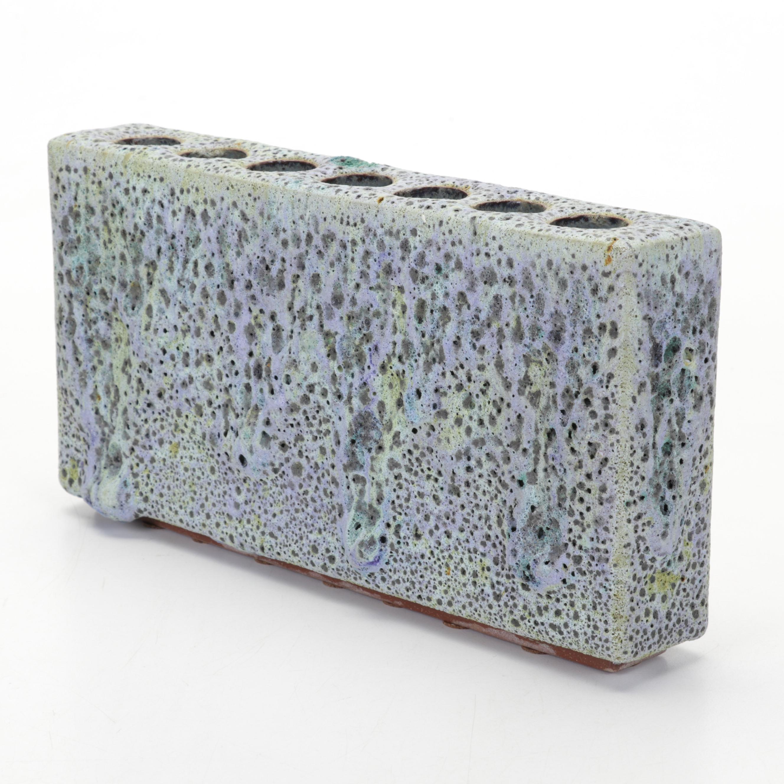 Michael Hamlin-Smith Ceramic Flower Brick, Bowl and Frog Door Knocker