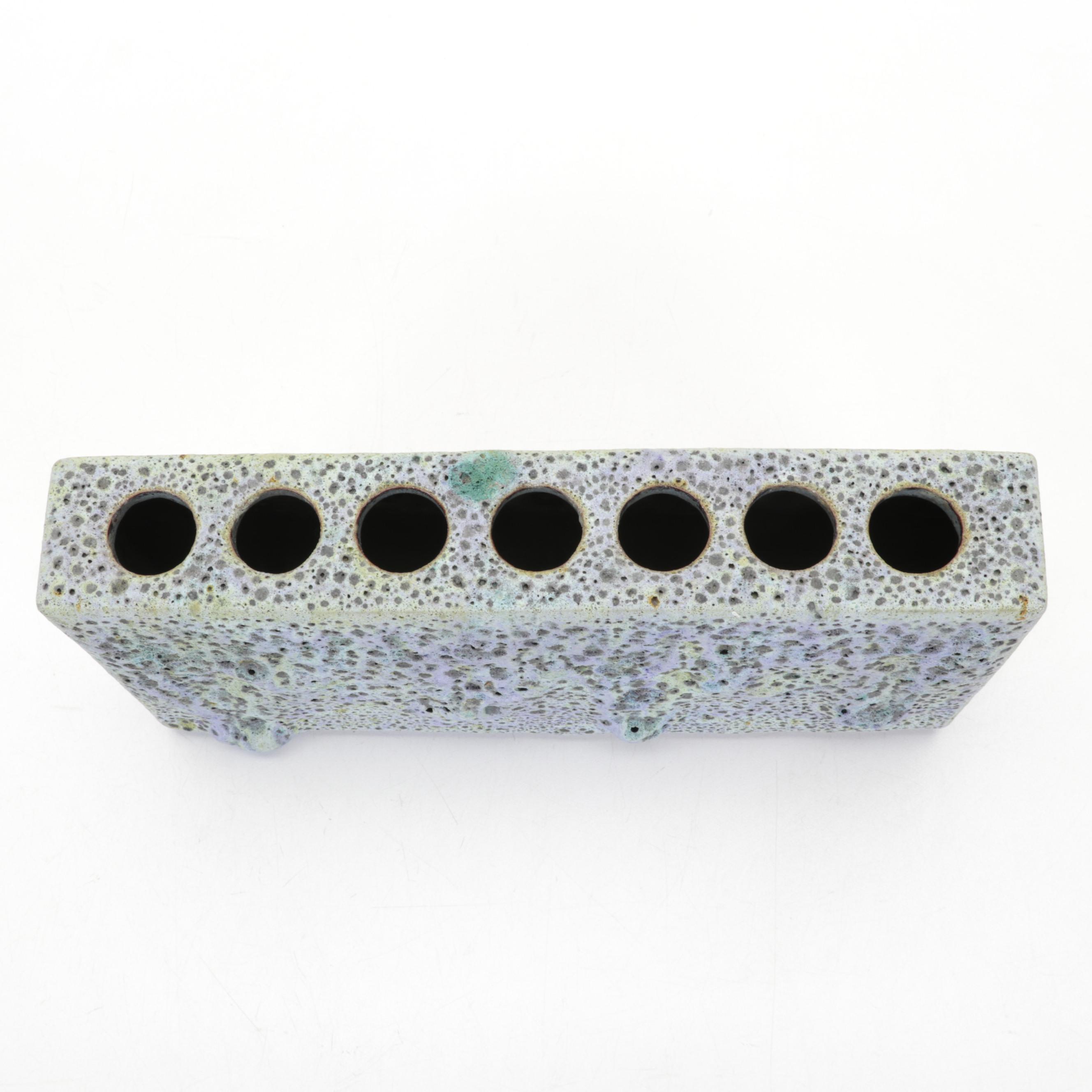 Michael Hamlin-Smith Ceramic Flower Brick, Bowl and Frog Door Knocker