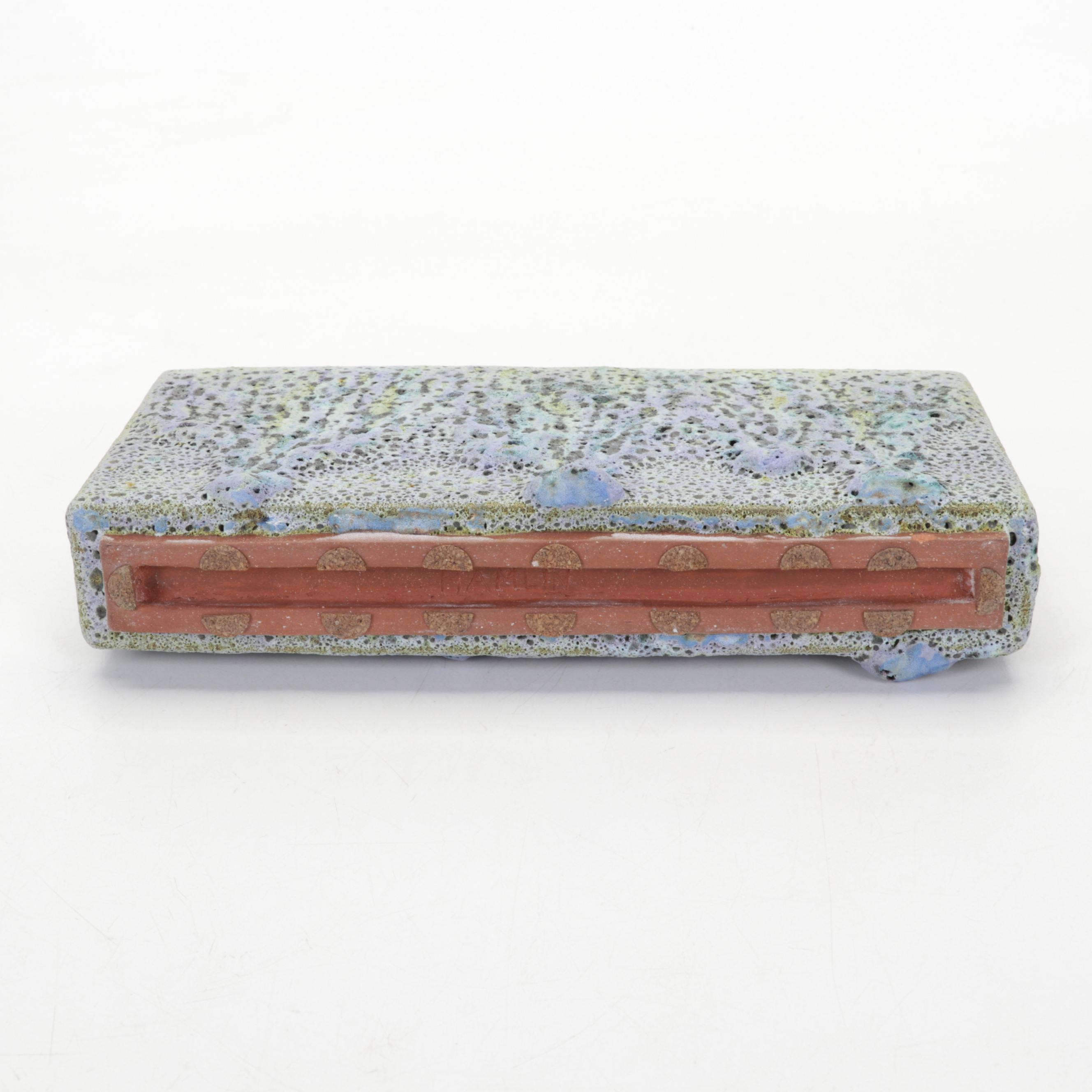 Michael Hamlin-Smith Ceramic Flower Brick, Bowl and Frog Door Knocker