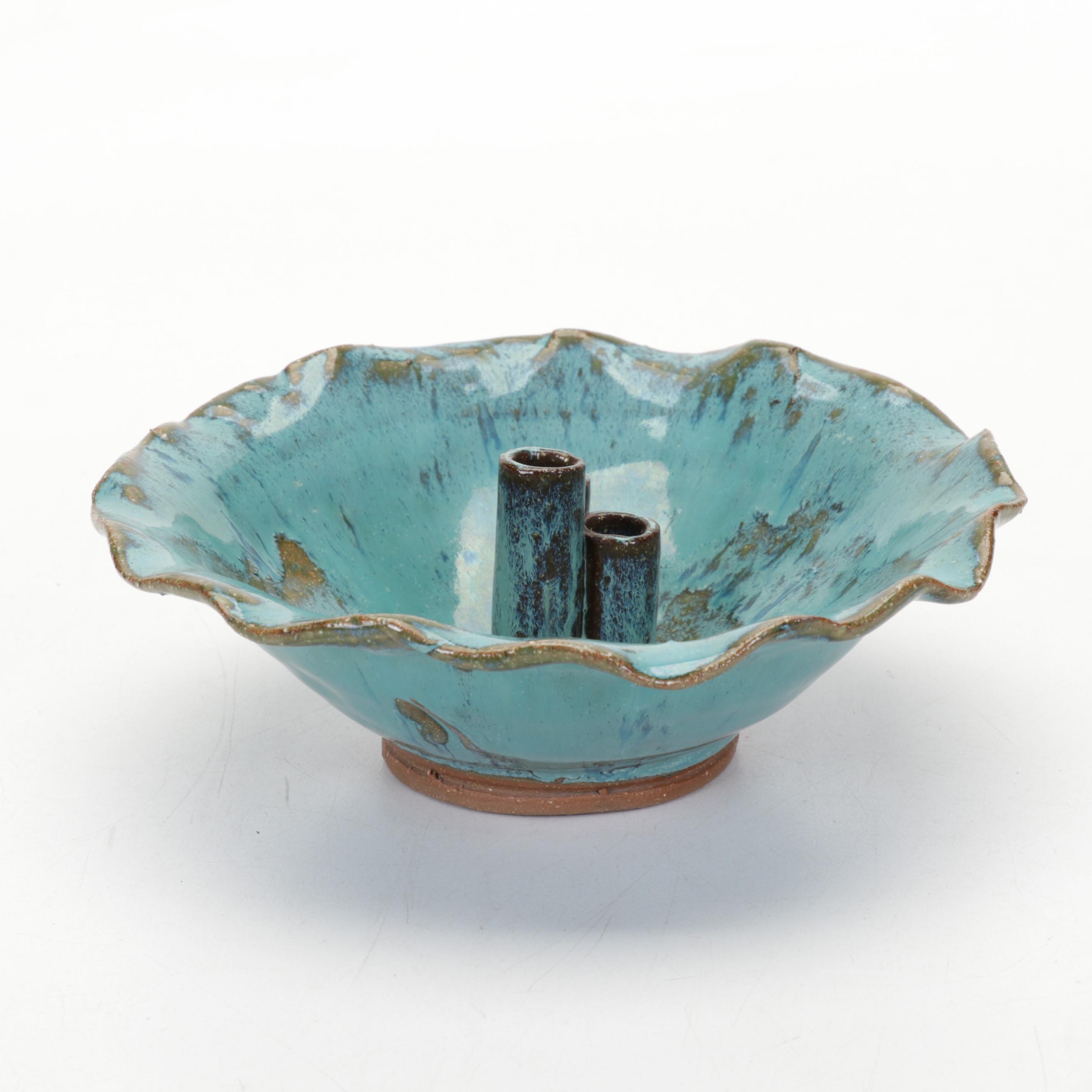 Michael Hamlin-Smith Ceramic Flower Brick, Bowl and Frog Door Knocker