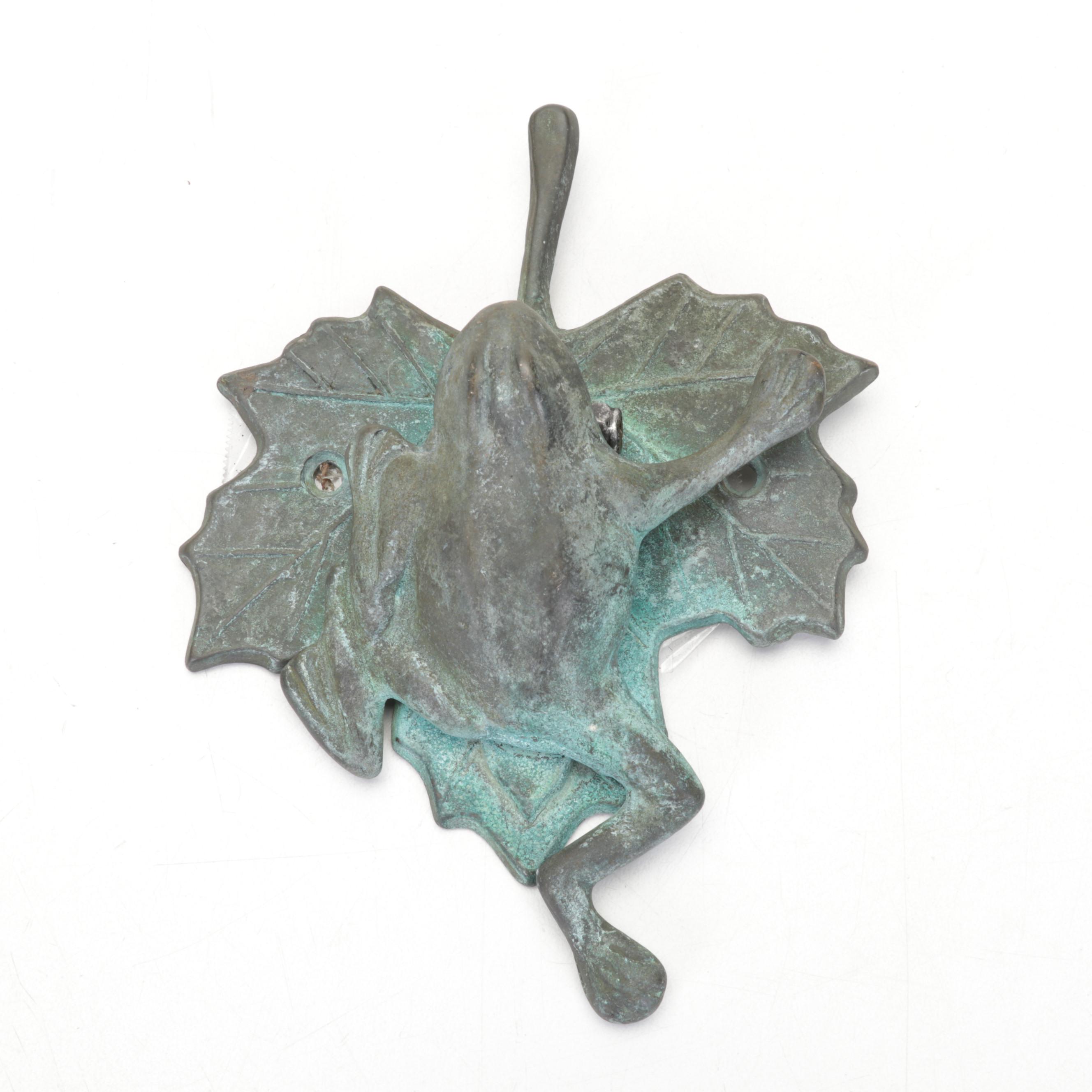 Michael Hamlin-Smith Ceramic Flower Brick, Bowl and Frog Door Knocker