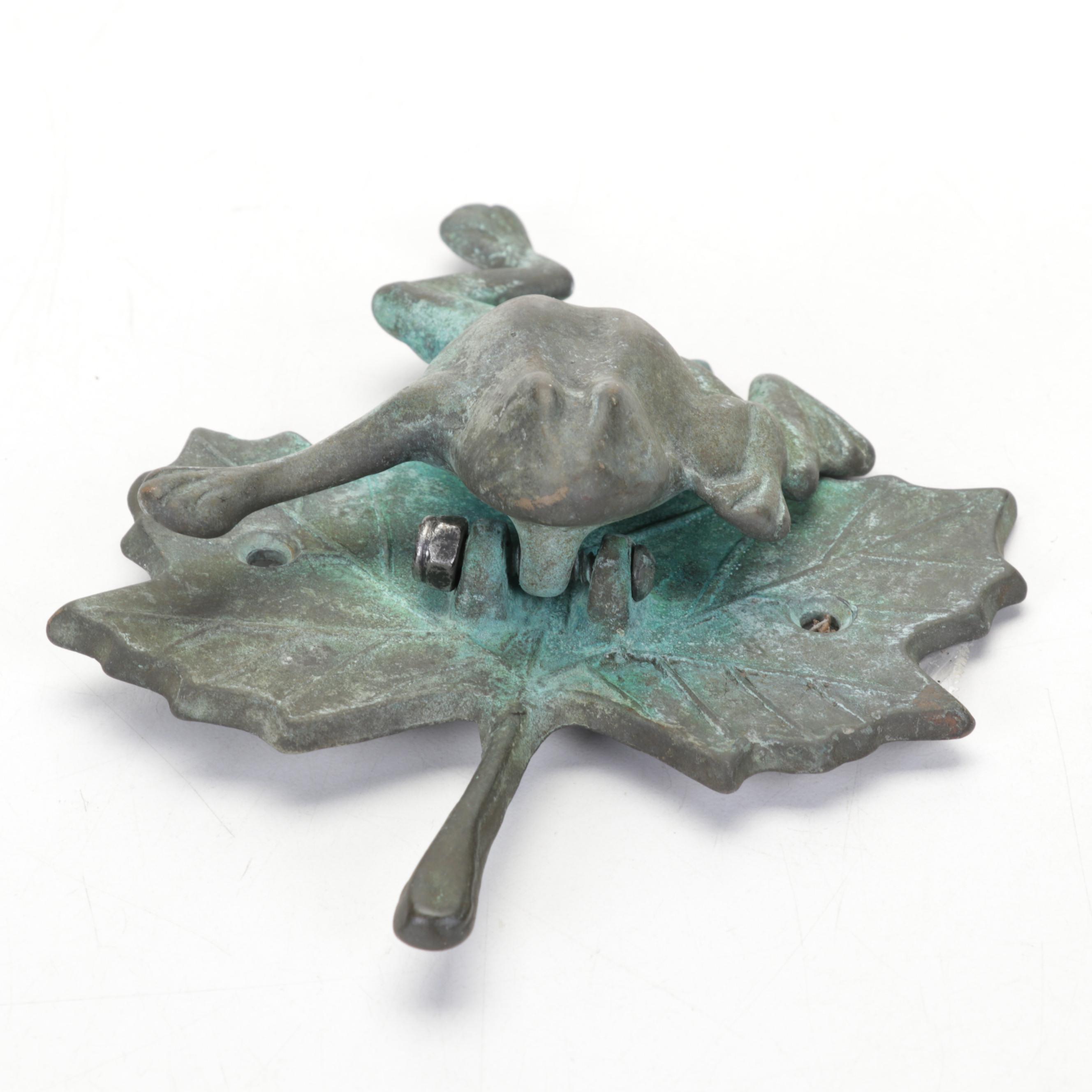 Michael Hamlin-Smith Ceramic Flower Brick, Bowl and Frog Door Knocker