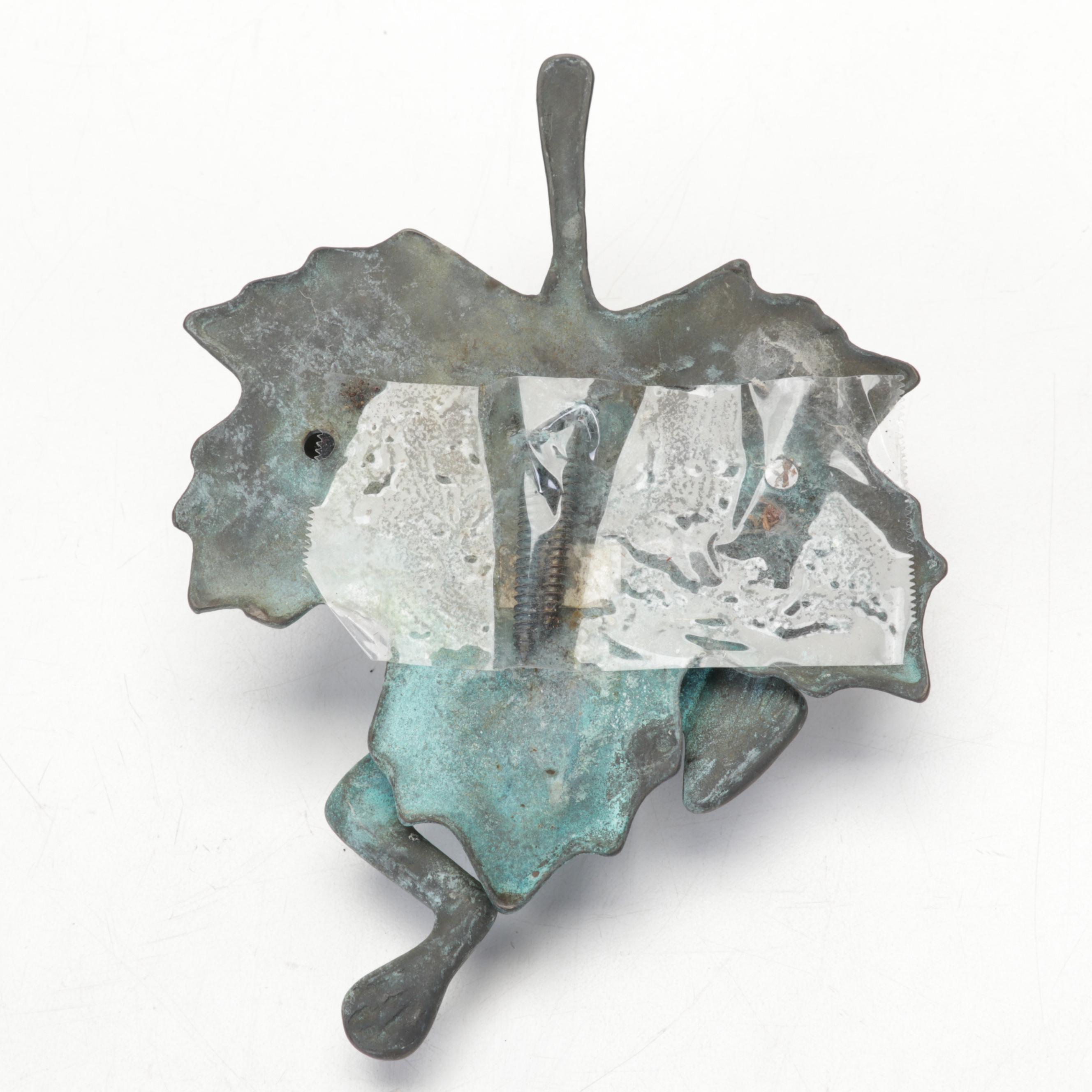 Michael Hamlin-Smith Ceramic Flower Brick, Bowl and Frog Door Knocker