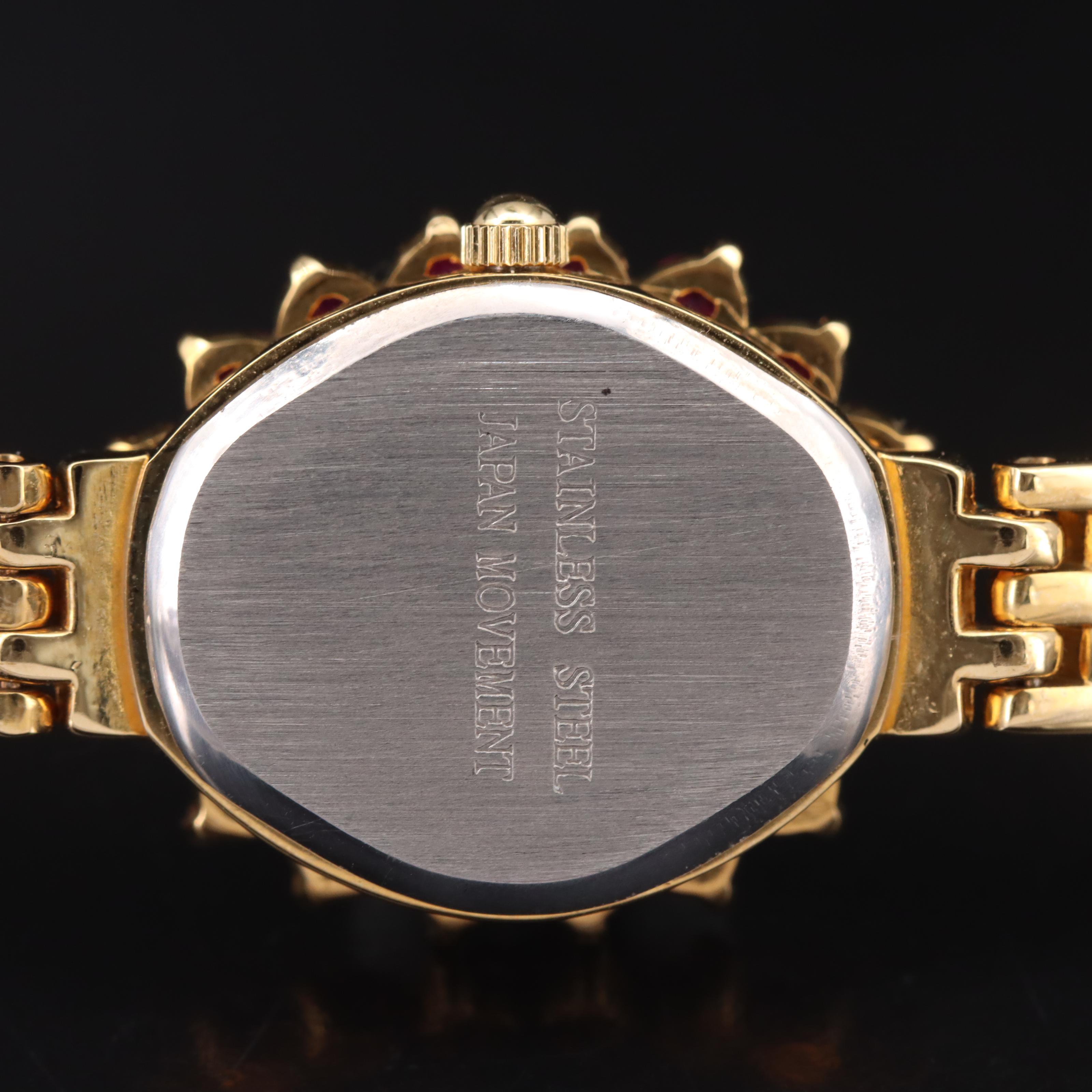 Gem Time Mother-of-Pearl Dial and Ruby Case Watch