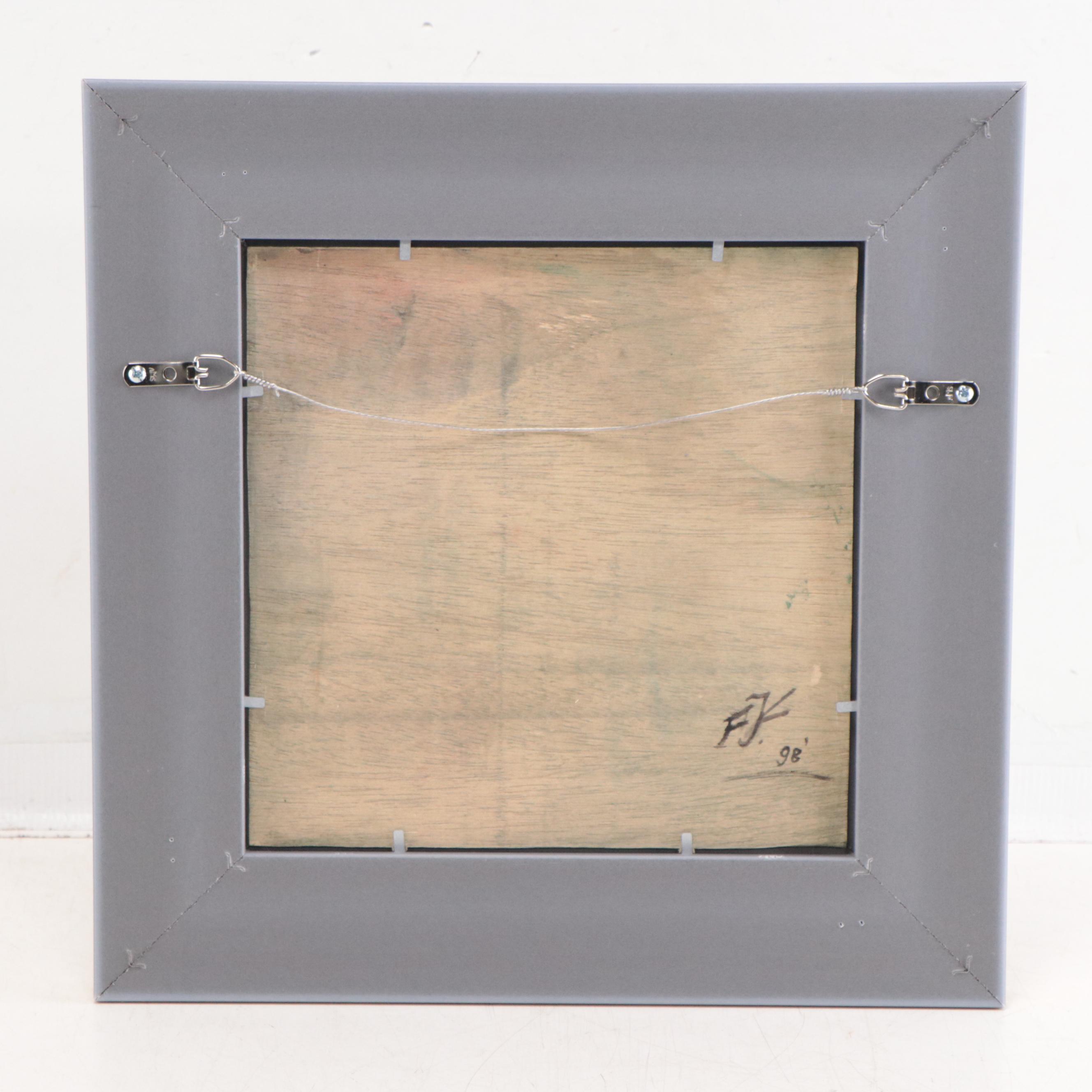 Oil Painting of Sailing Ship at Sunrise, 1998