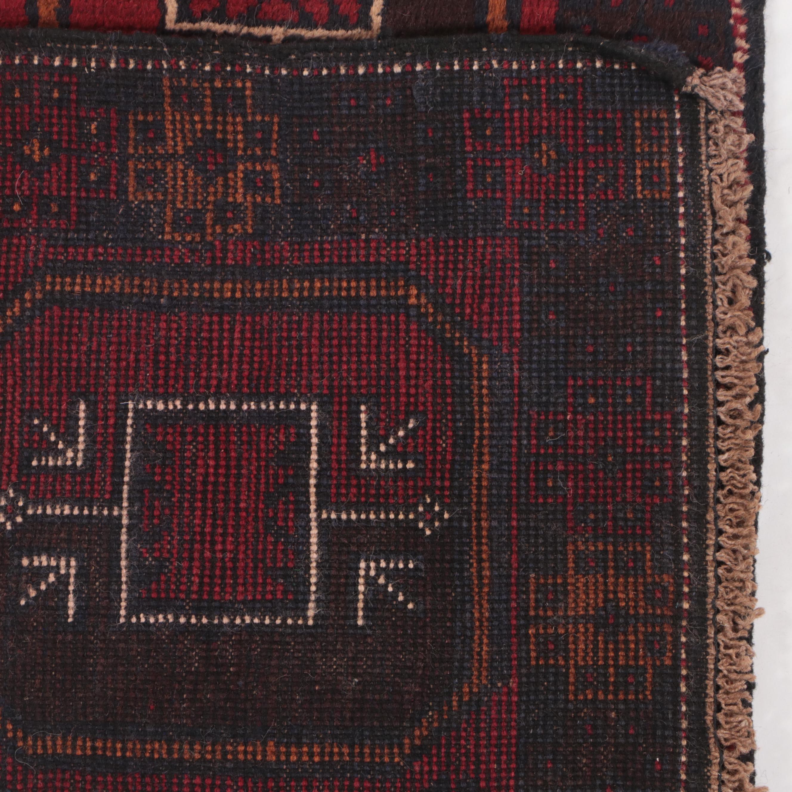 2'10 x 4'10 Hand-Knotted Afghan Baluch Accent Rug