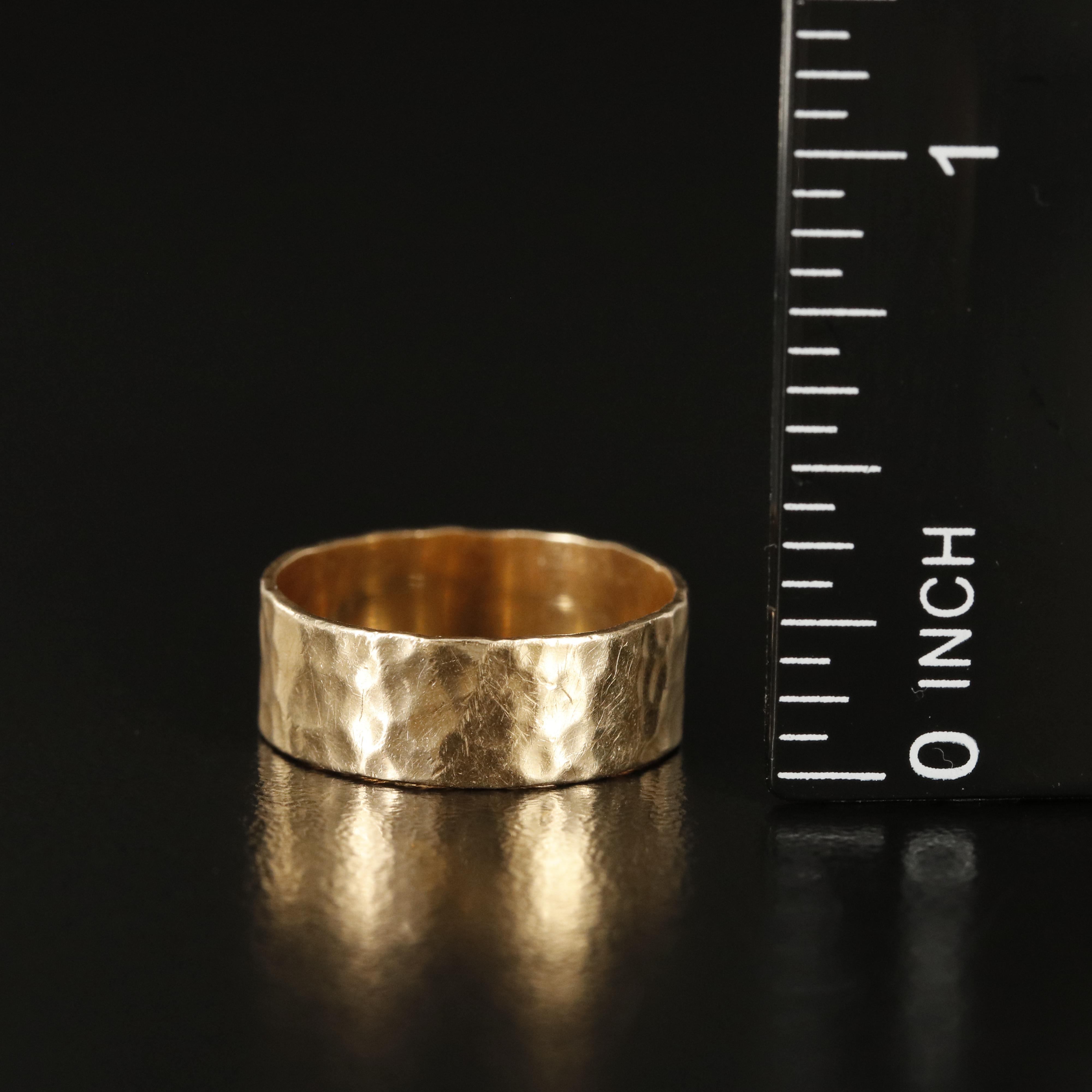 14K Hammered Band