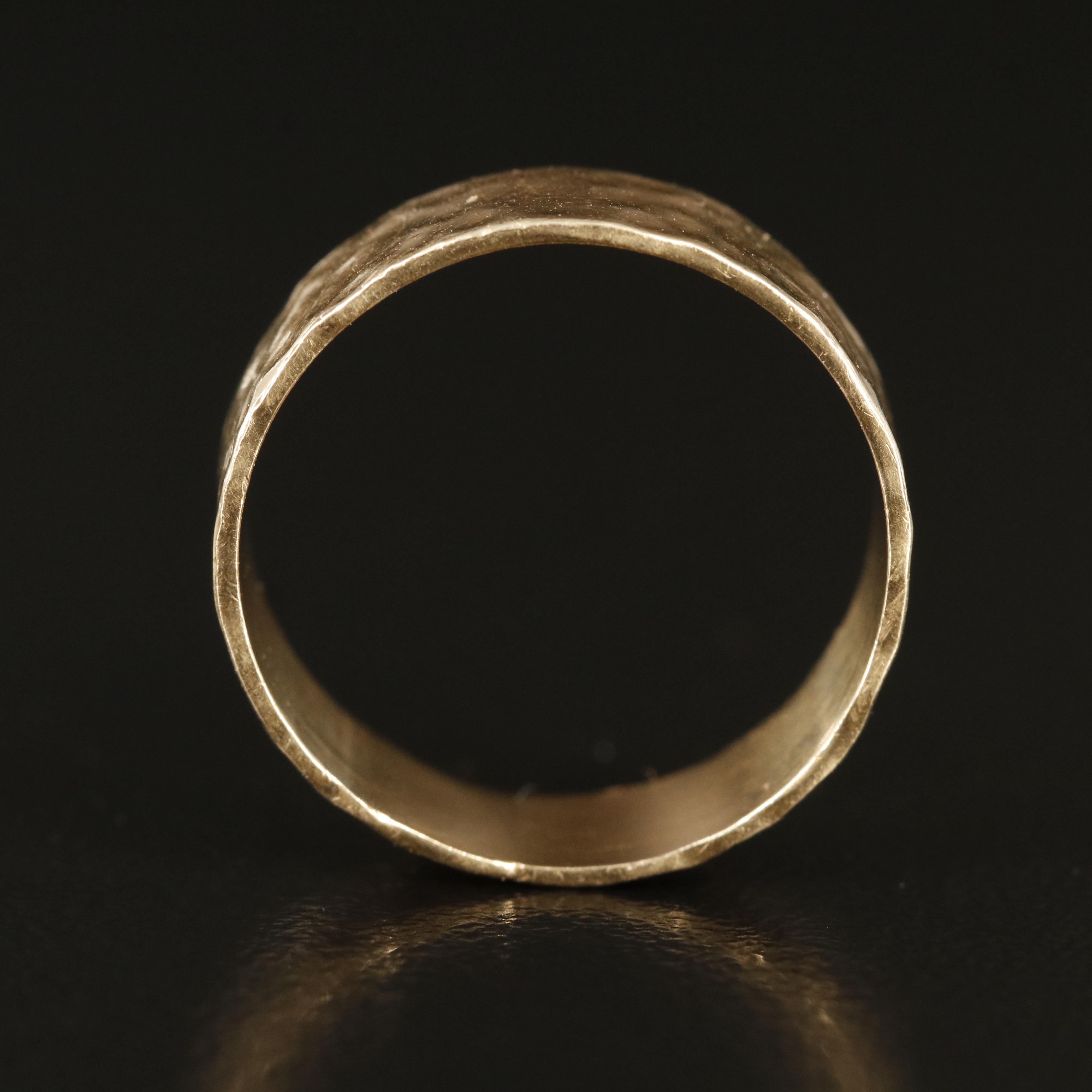 14K Hammered Band