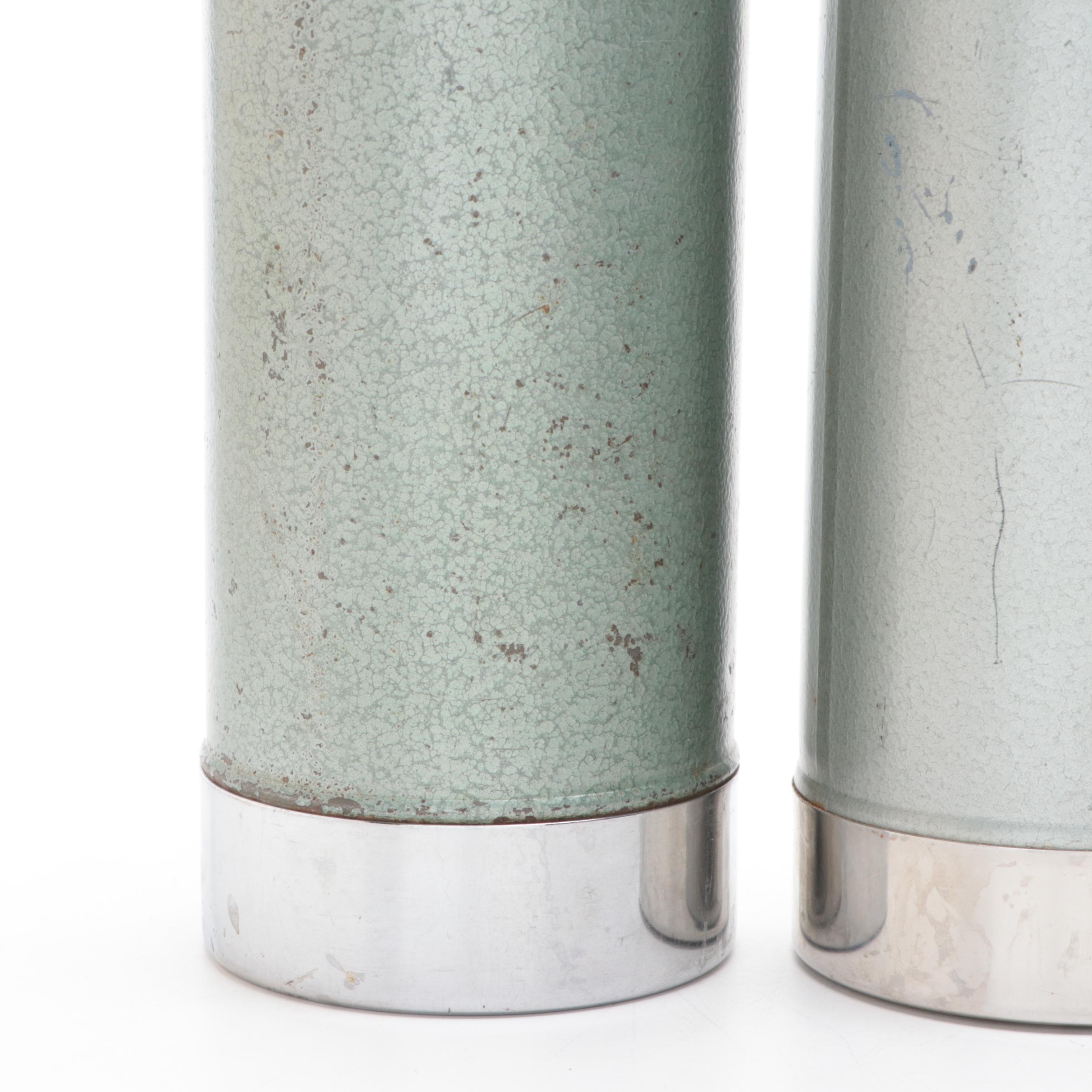 Uno-Vac and Stanley Stainless Steel Insulated Bottles, Mid to Late 20th Century