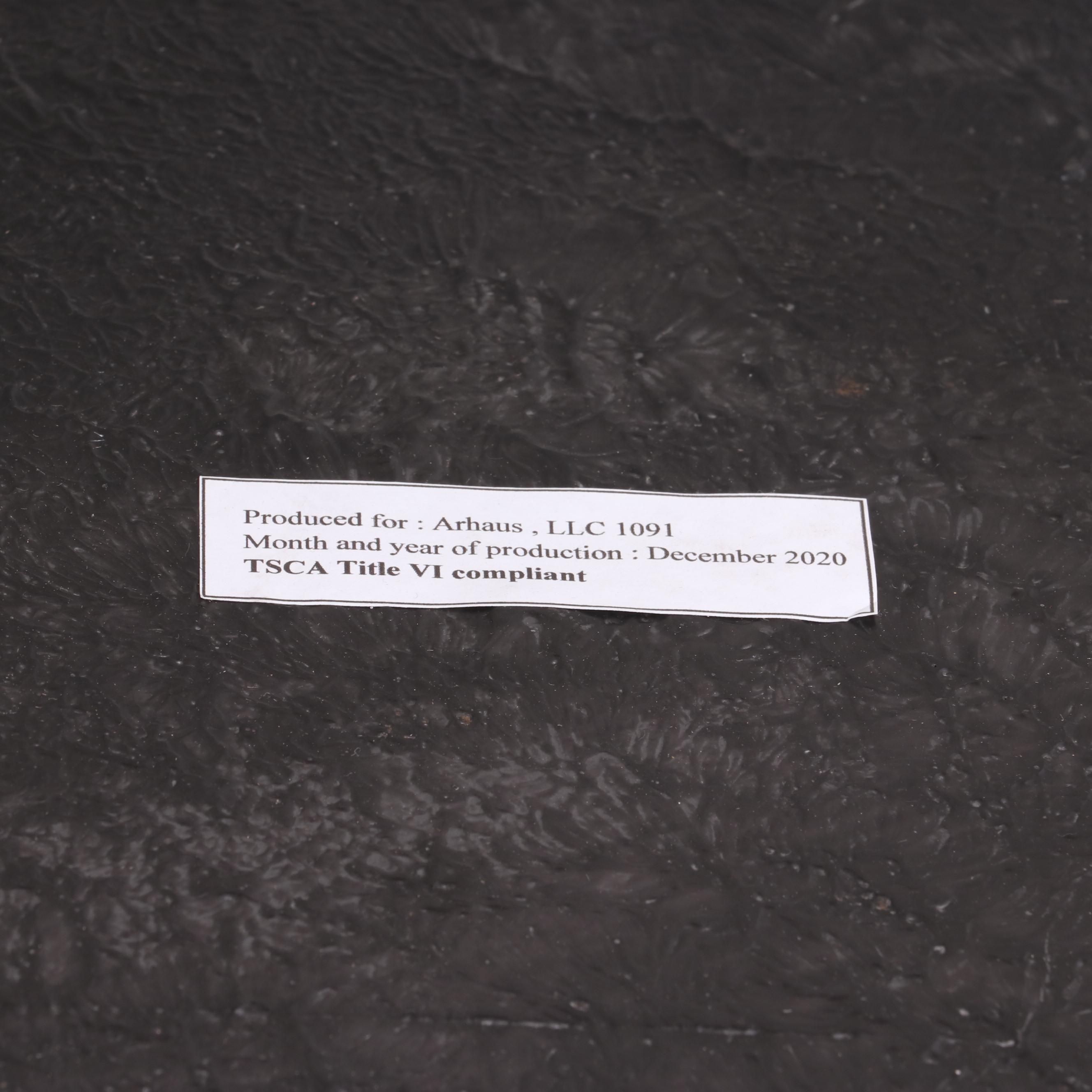 Arhaus Furniture Louis XVI Style Ebonized and Caned Side Table