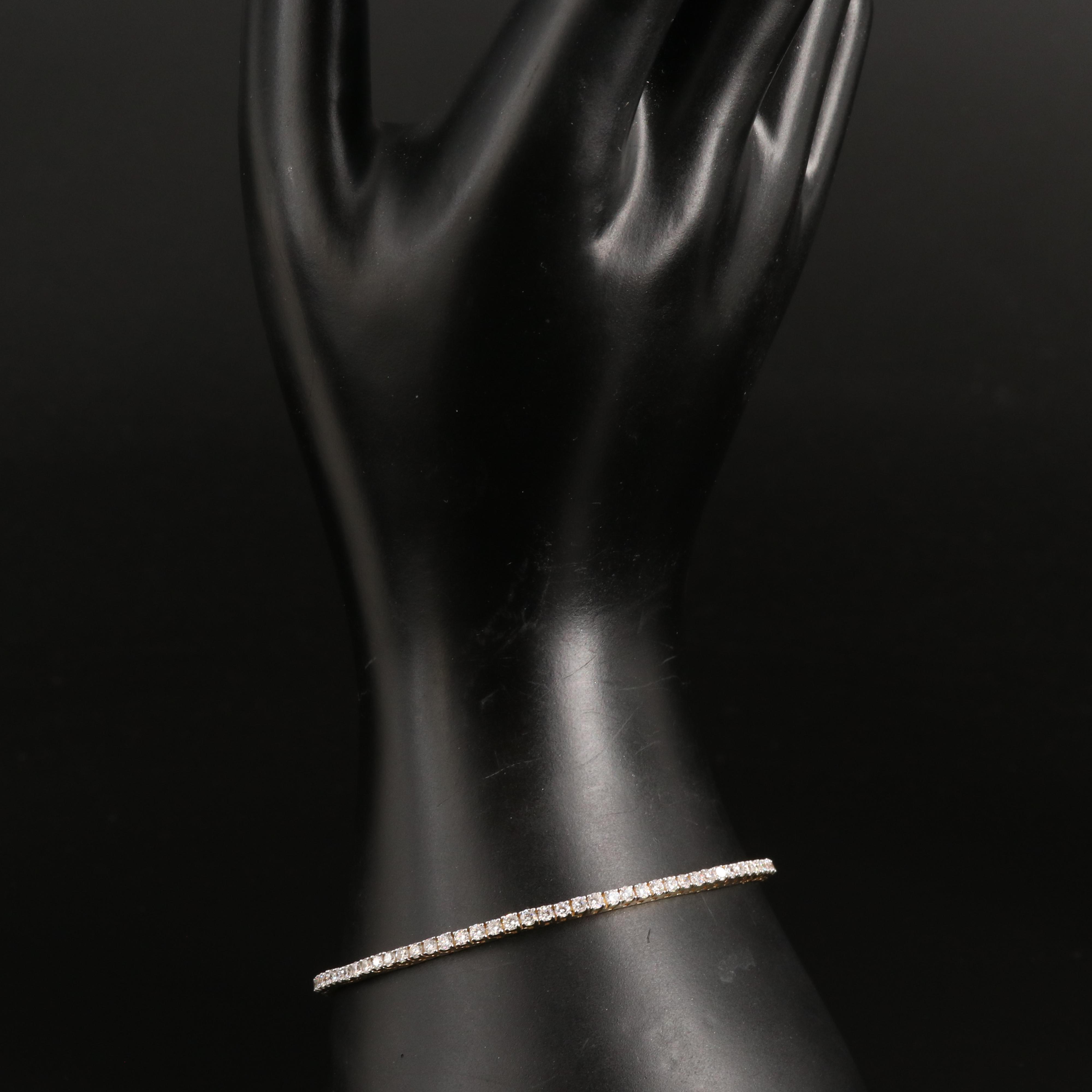 14K 3.00 CTW Lab Grown Diamond Line Bracelet with IGI Report