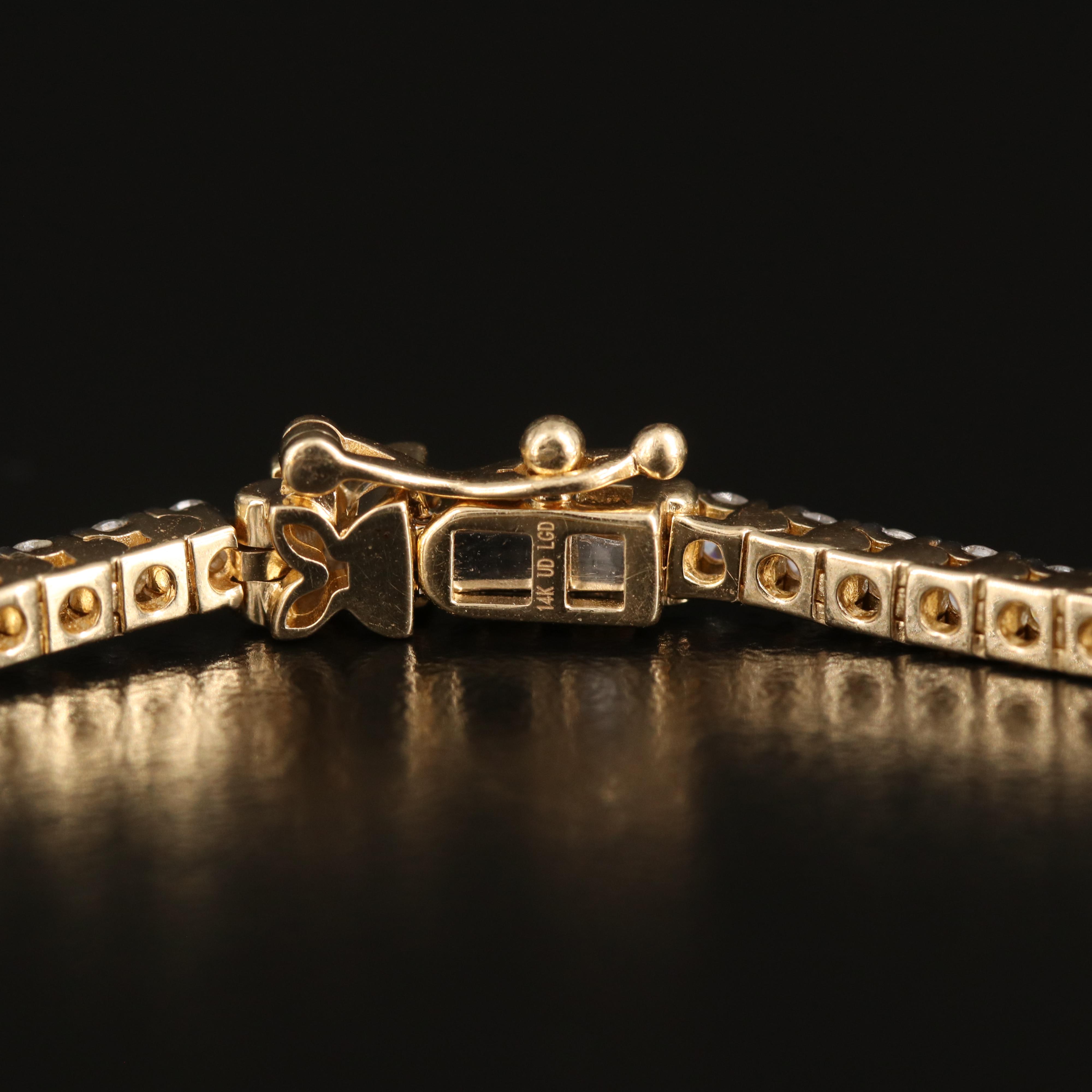 14K 3.00 CTW Lab Grown Diamond Line Bracelet with IGI Report