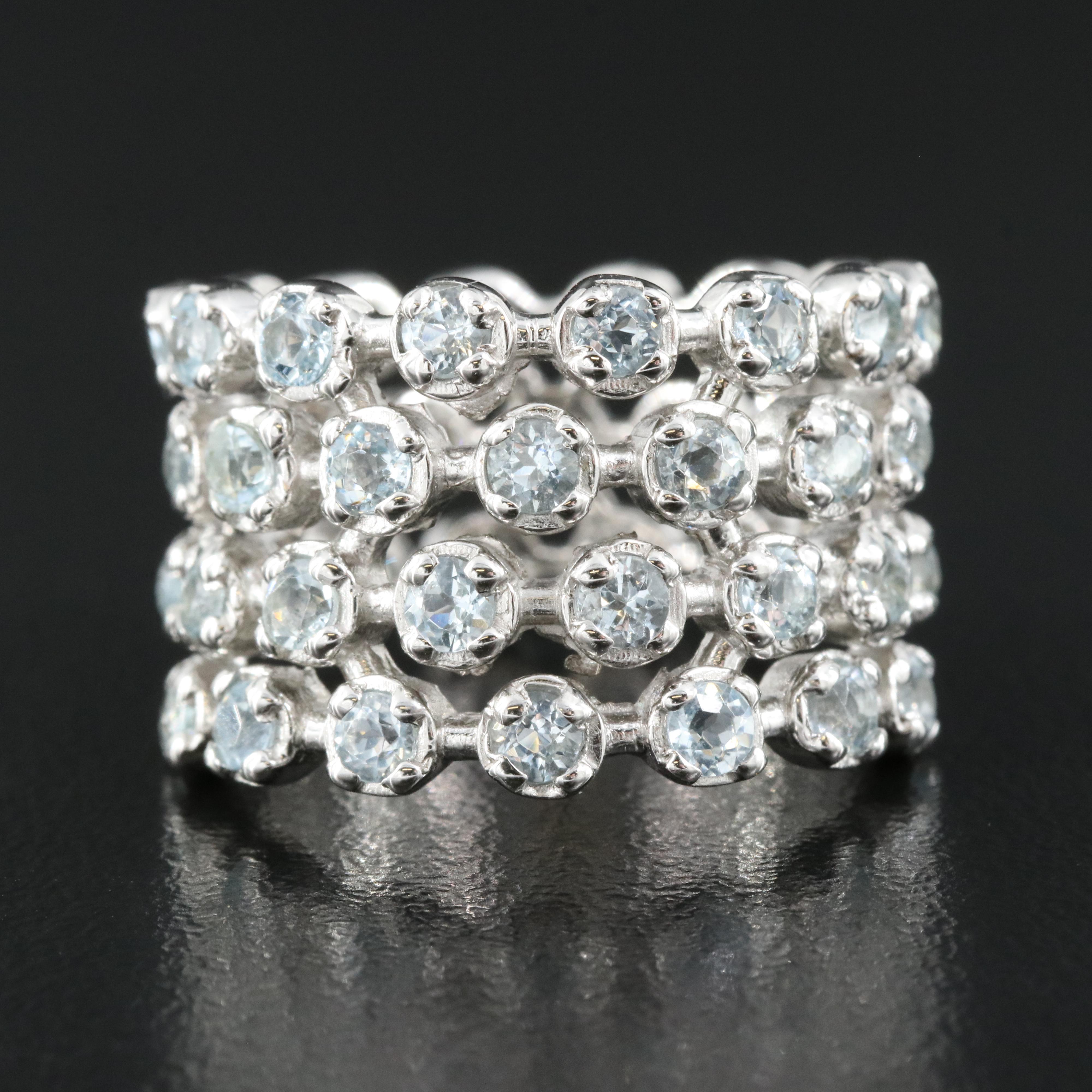 Sterling Aquamarine Ring