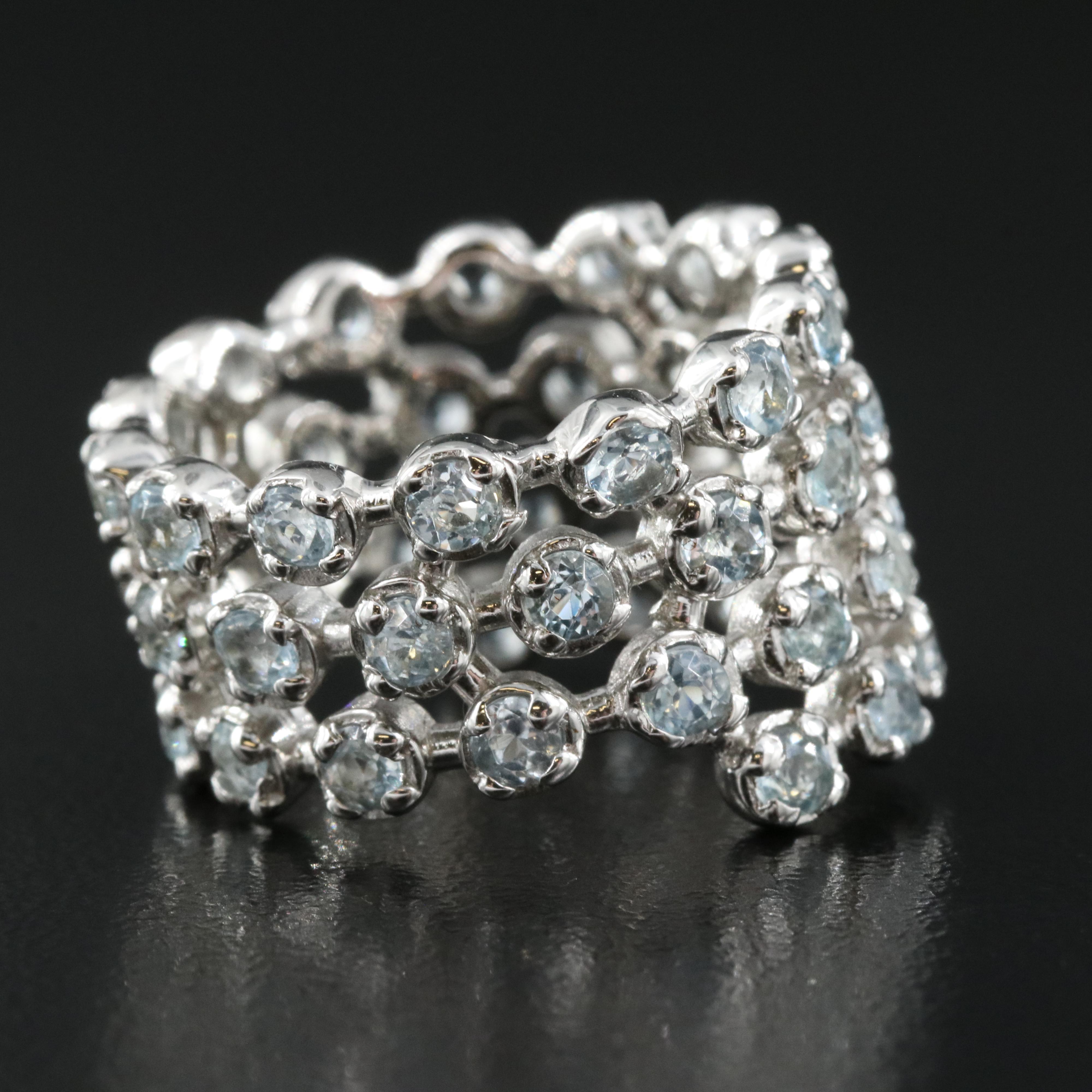 Sterling Aquamarine Ring