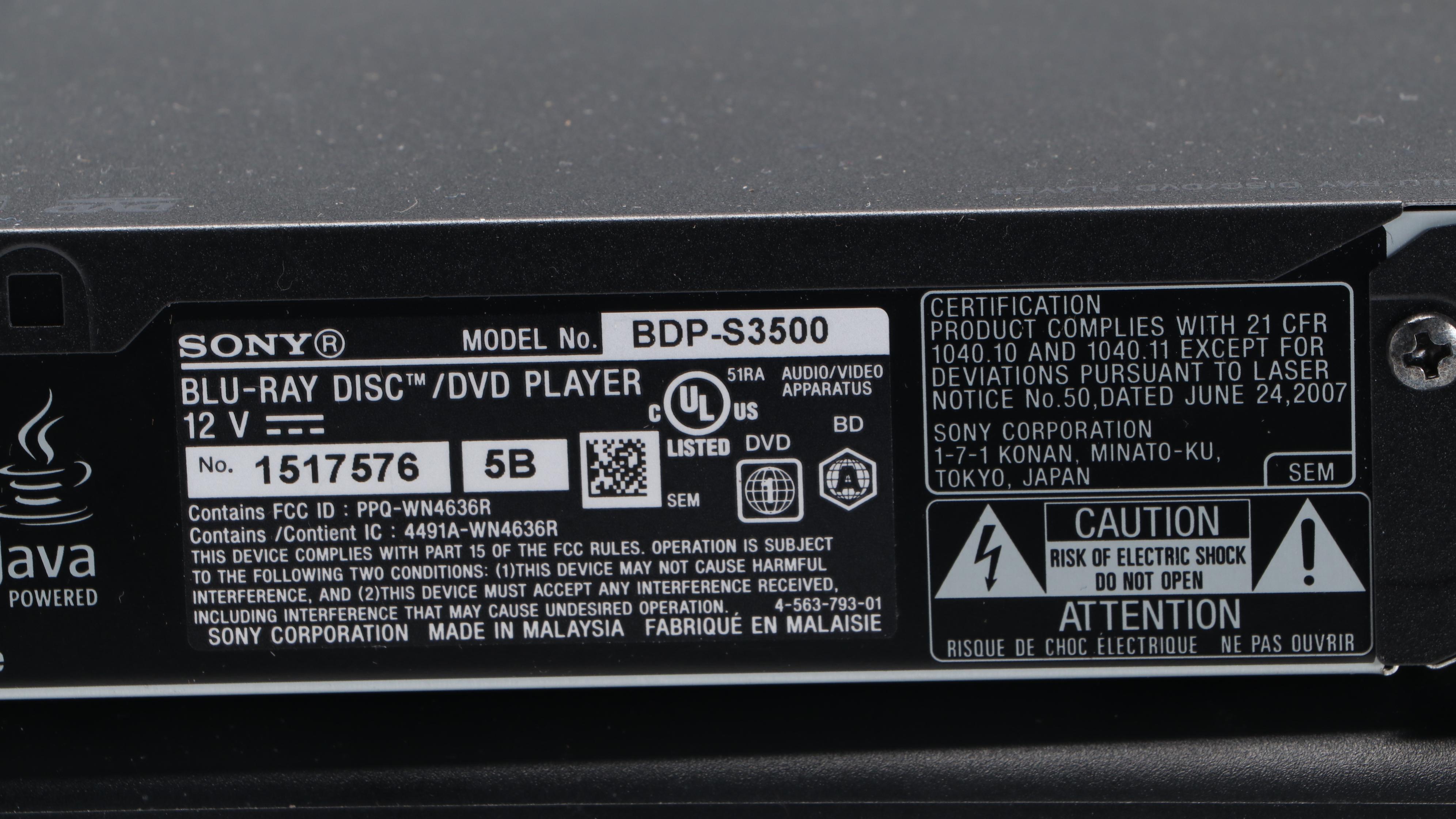 Microsoft Xbox One and Xbox 360 with Sony BDP-S3500 Blu-Ray Player