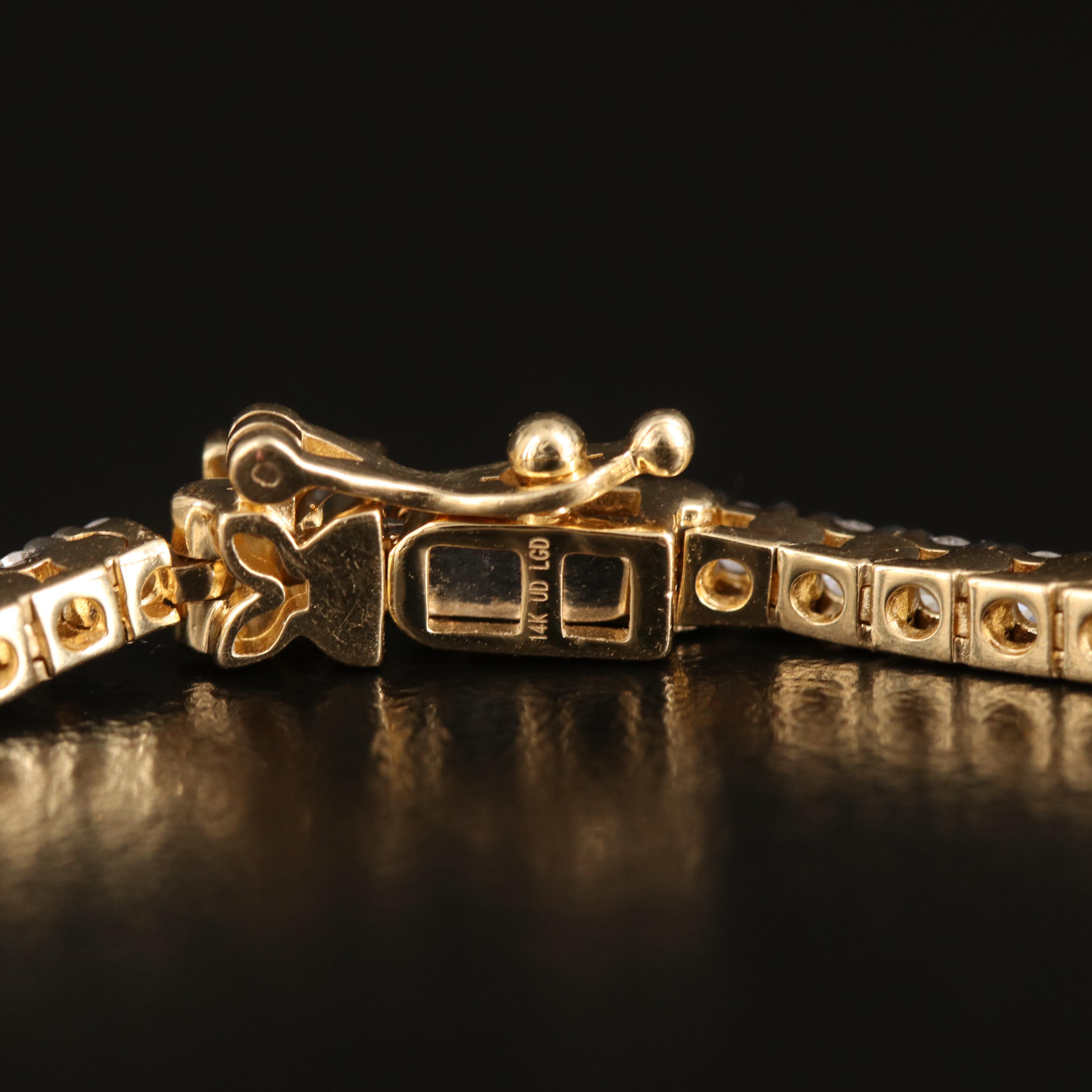 14K 3.00 CTW Lab Grown Diamond Line Bracelet with IGI Report