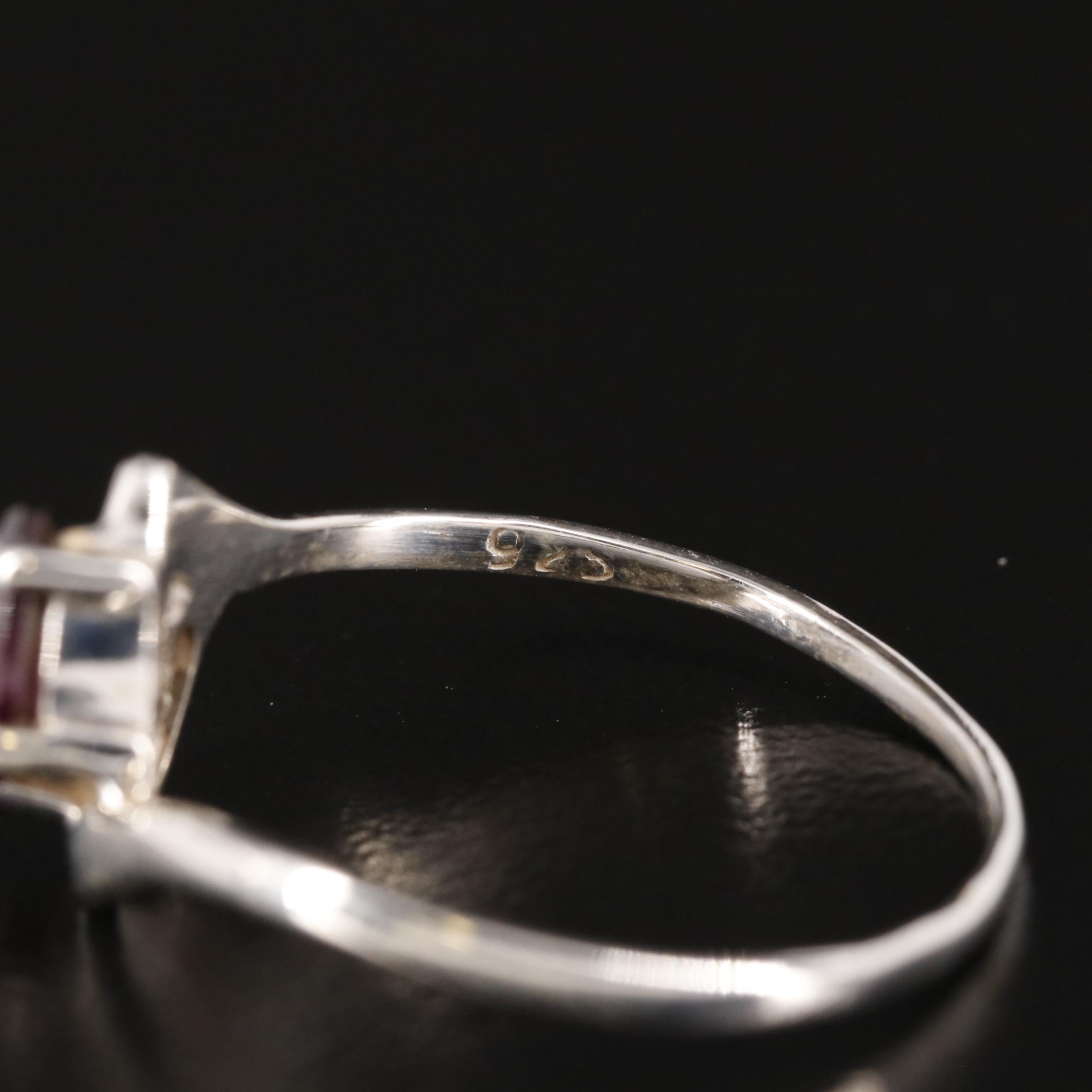 Sterling Garnet Ring