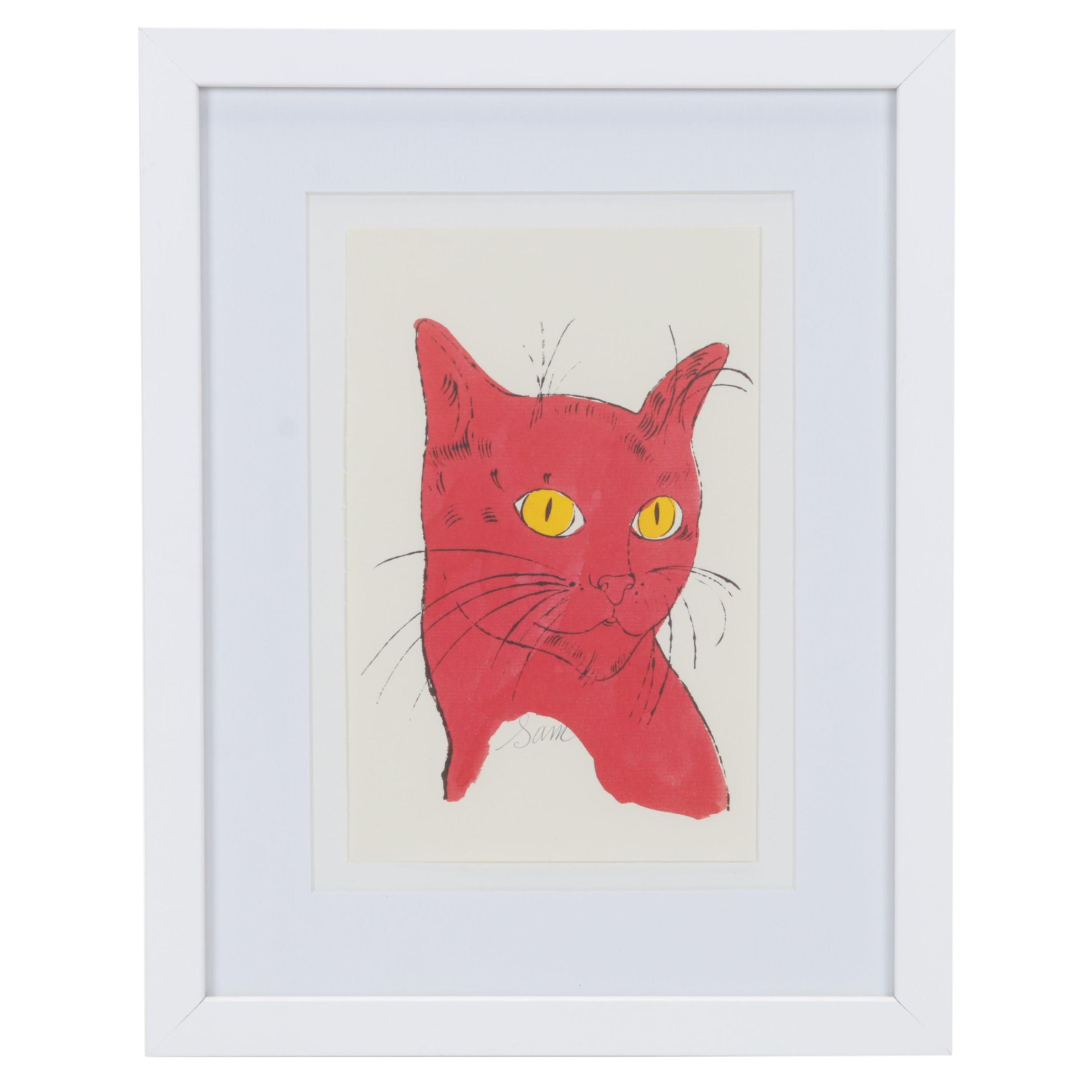 Offset Lithograph After Andy Warhol From "25 Cats Name Sam and One Blue Pussy"