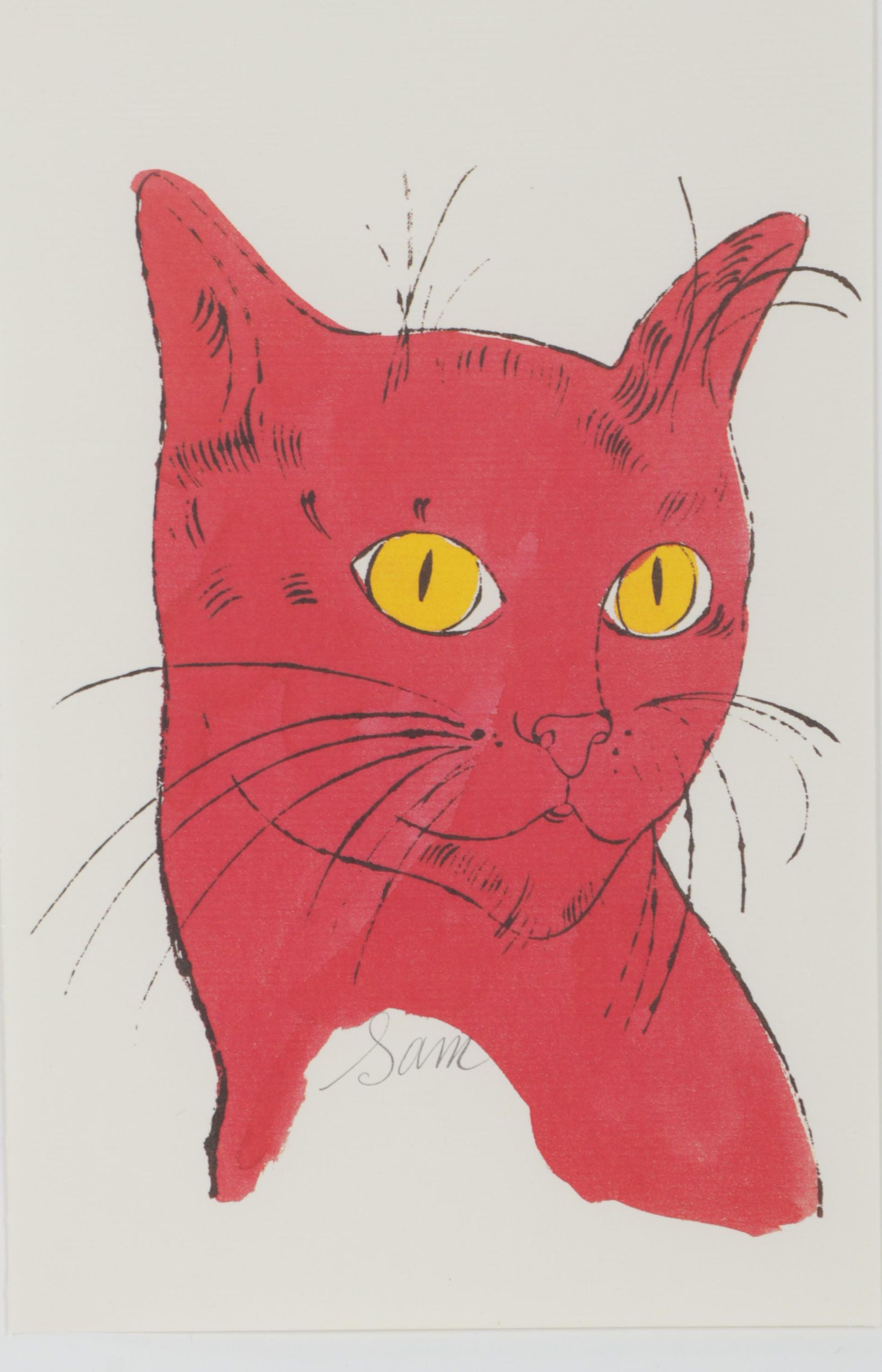Offset Lithograph After Andy Warhol From "25 Cats Name Sam and One Blue Pussy"