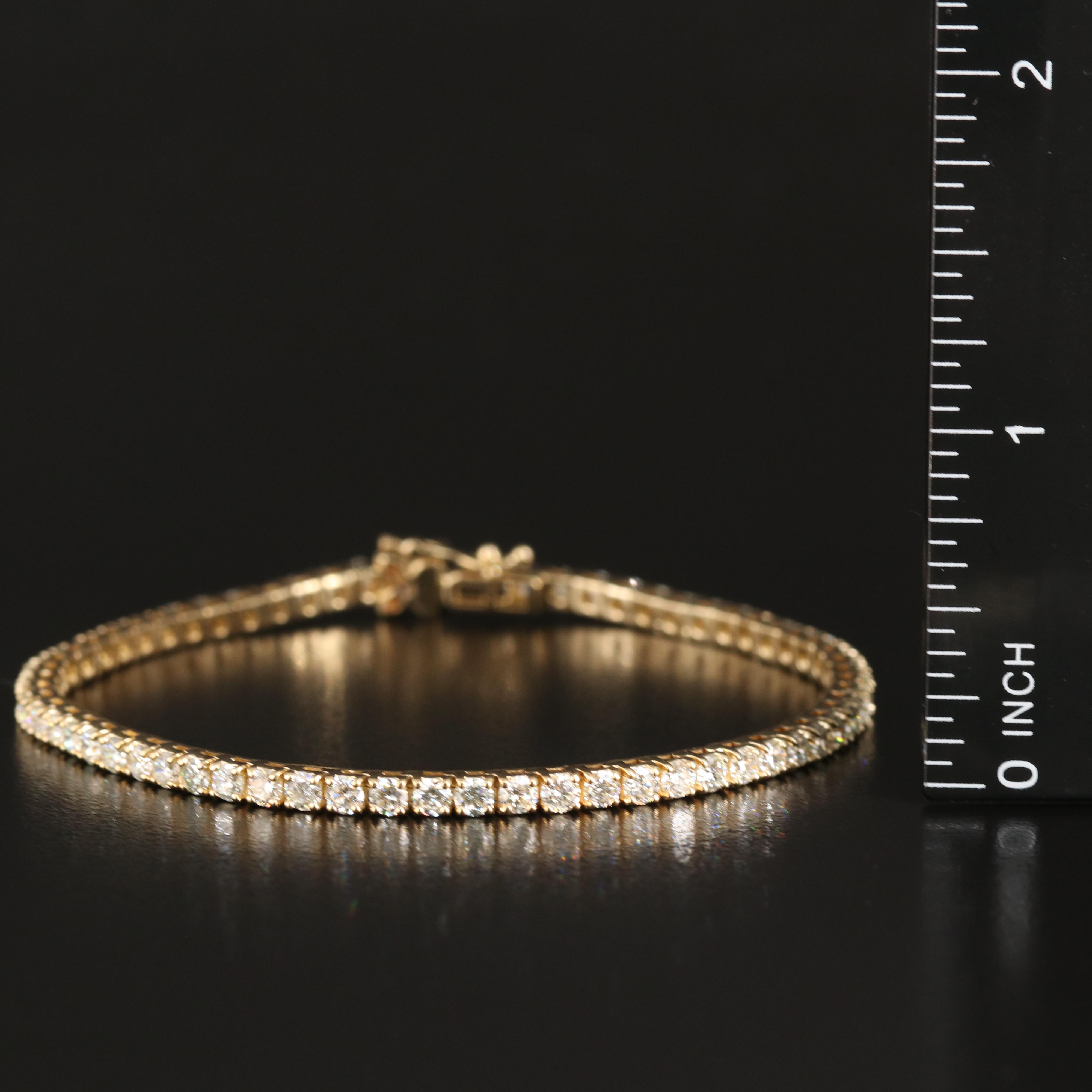 14K 5.00 CTW Lab Grown Diamond Line Bracelet with IGI Report