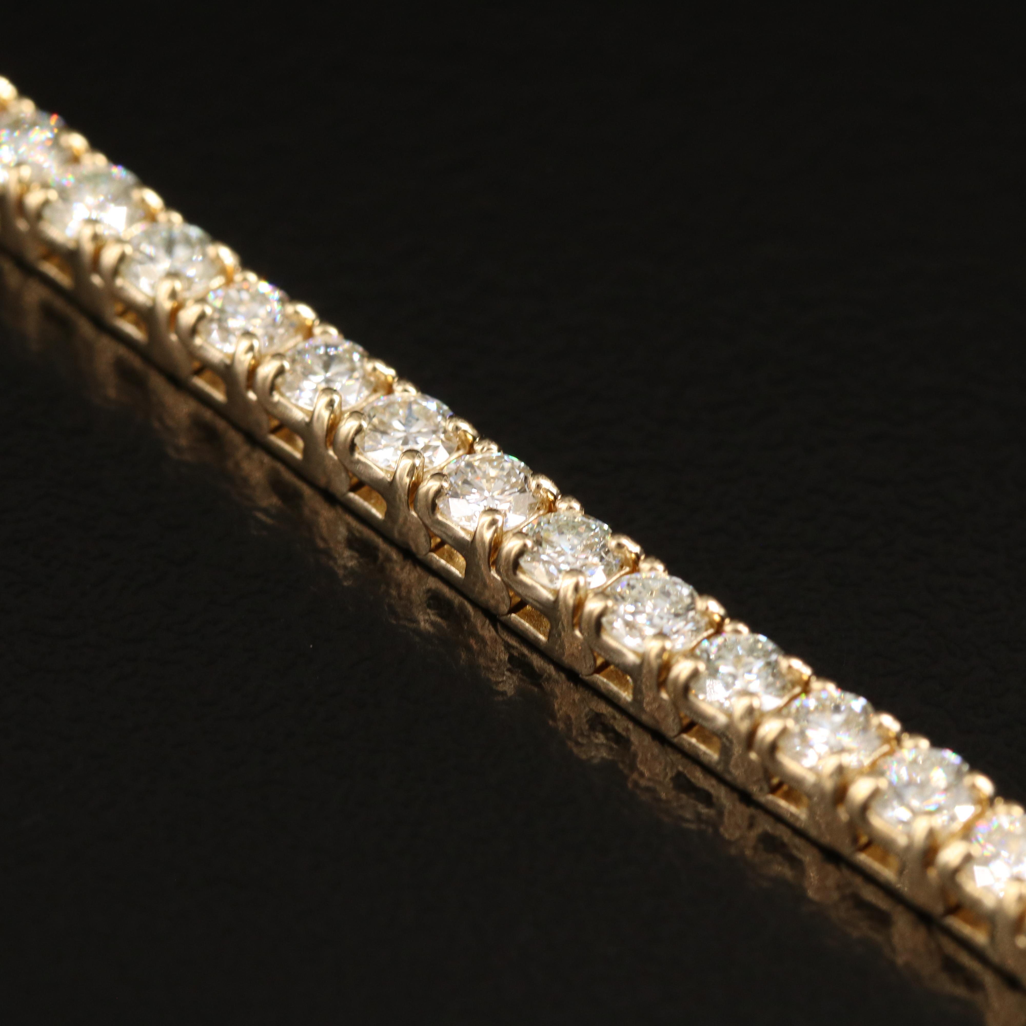 14K 5.00 CTW Lab Grown Diamond Line Bracelet with IGI Report