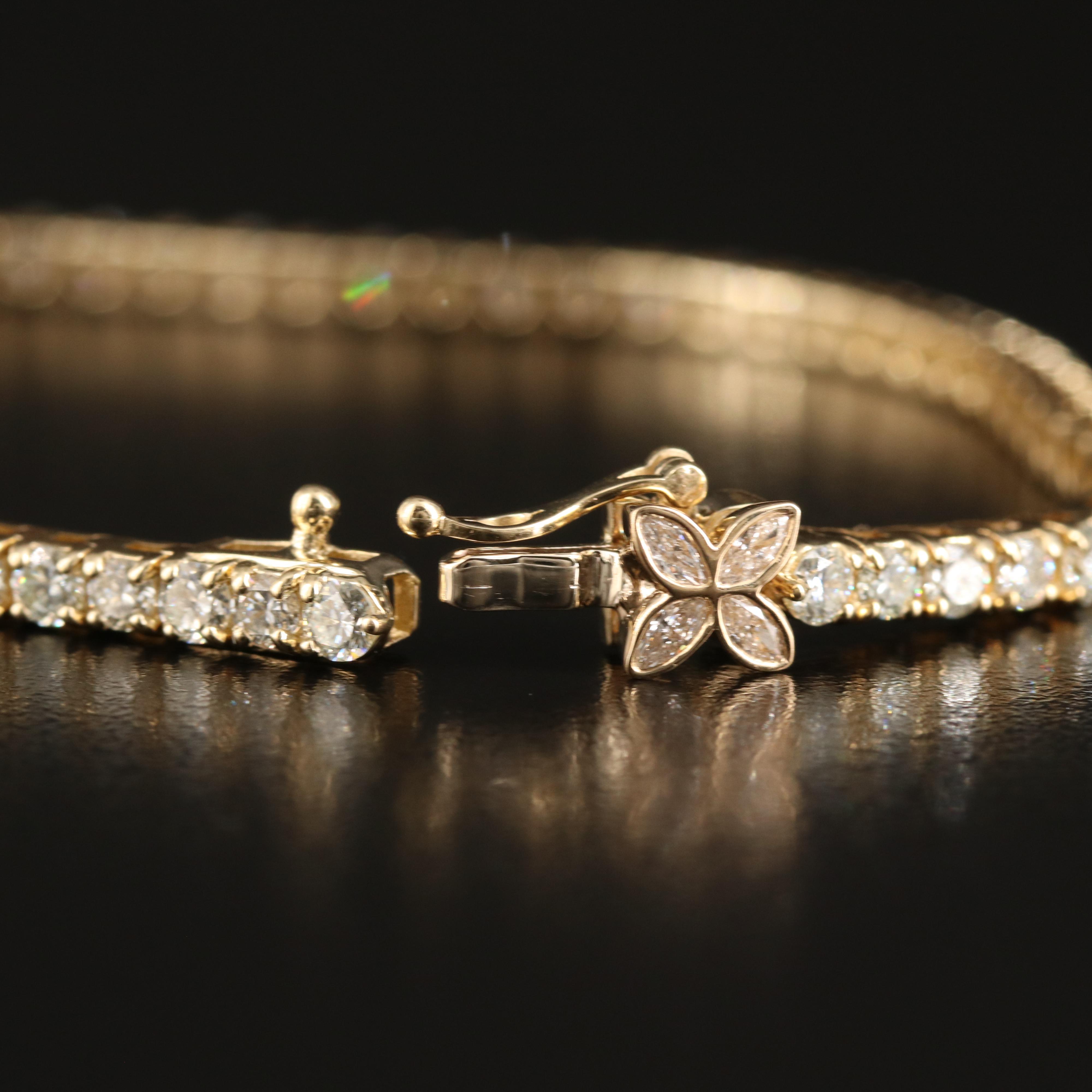 14K 5.00 CTW Lab Grown Diamond Line Bracelet with IGI Report