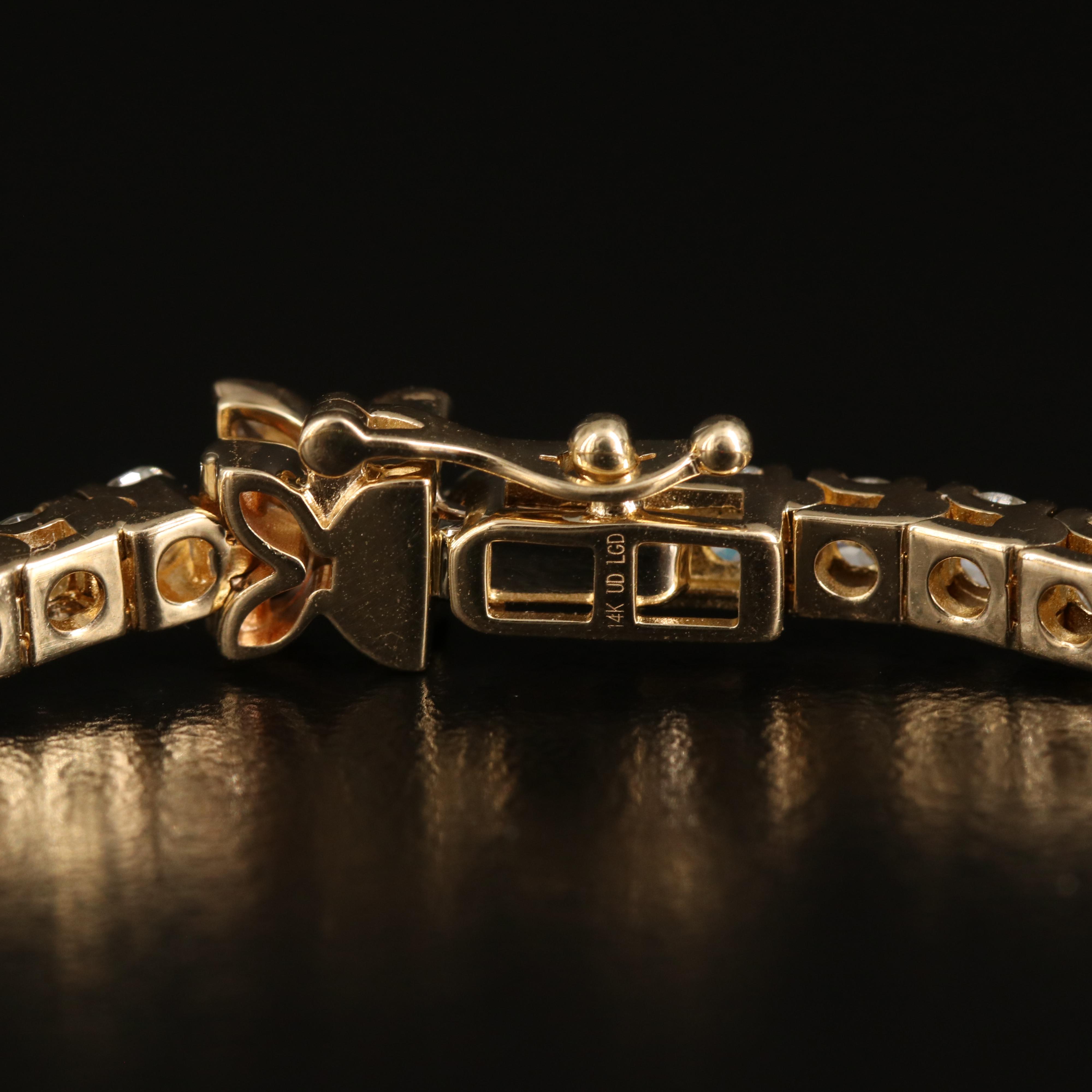 14K 5.00 CTW Lab Grown Diamond Line Bracelet with IGI Report